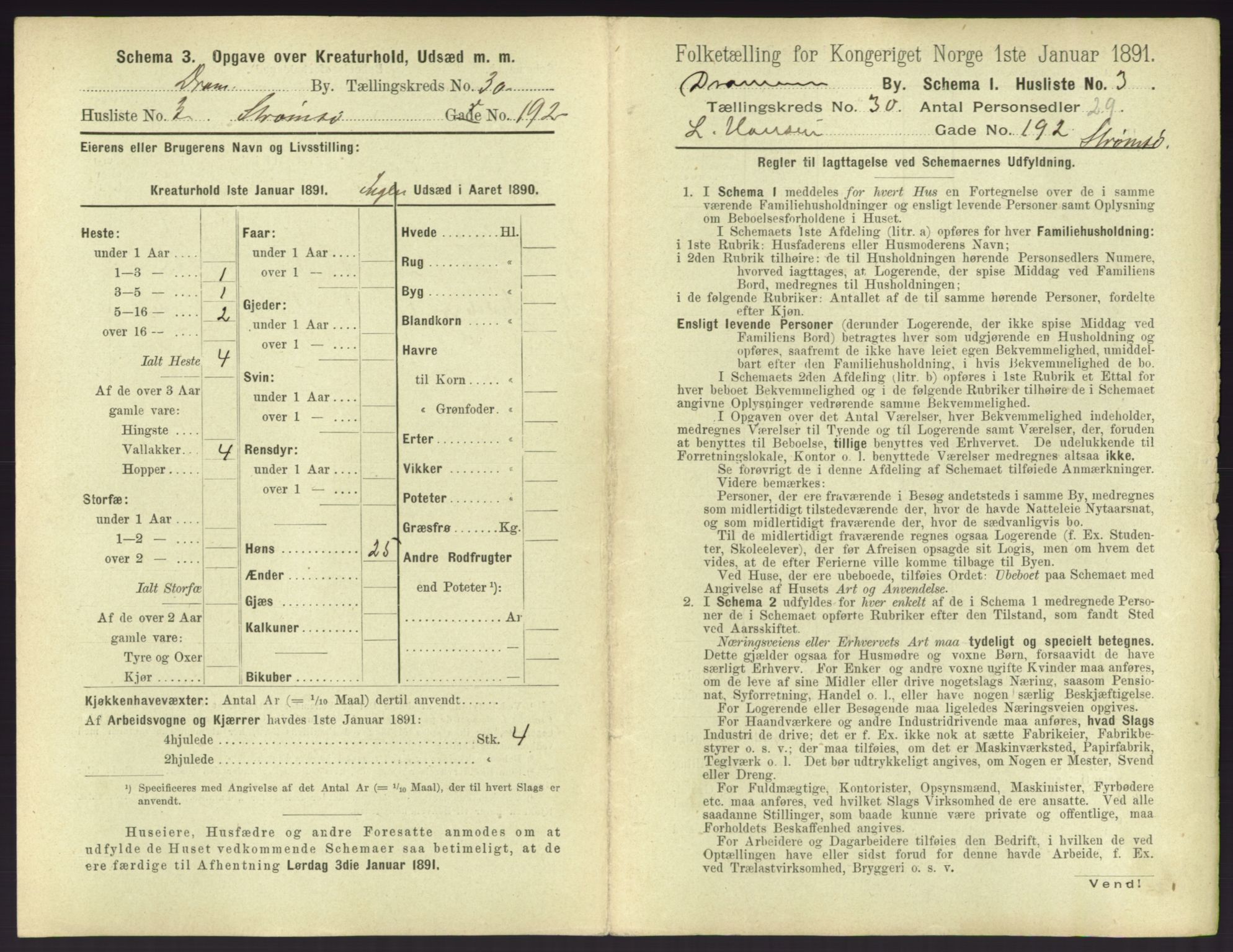 RA, 1891 census for 0602 Drammen, 1891, p. 2569