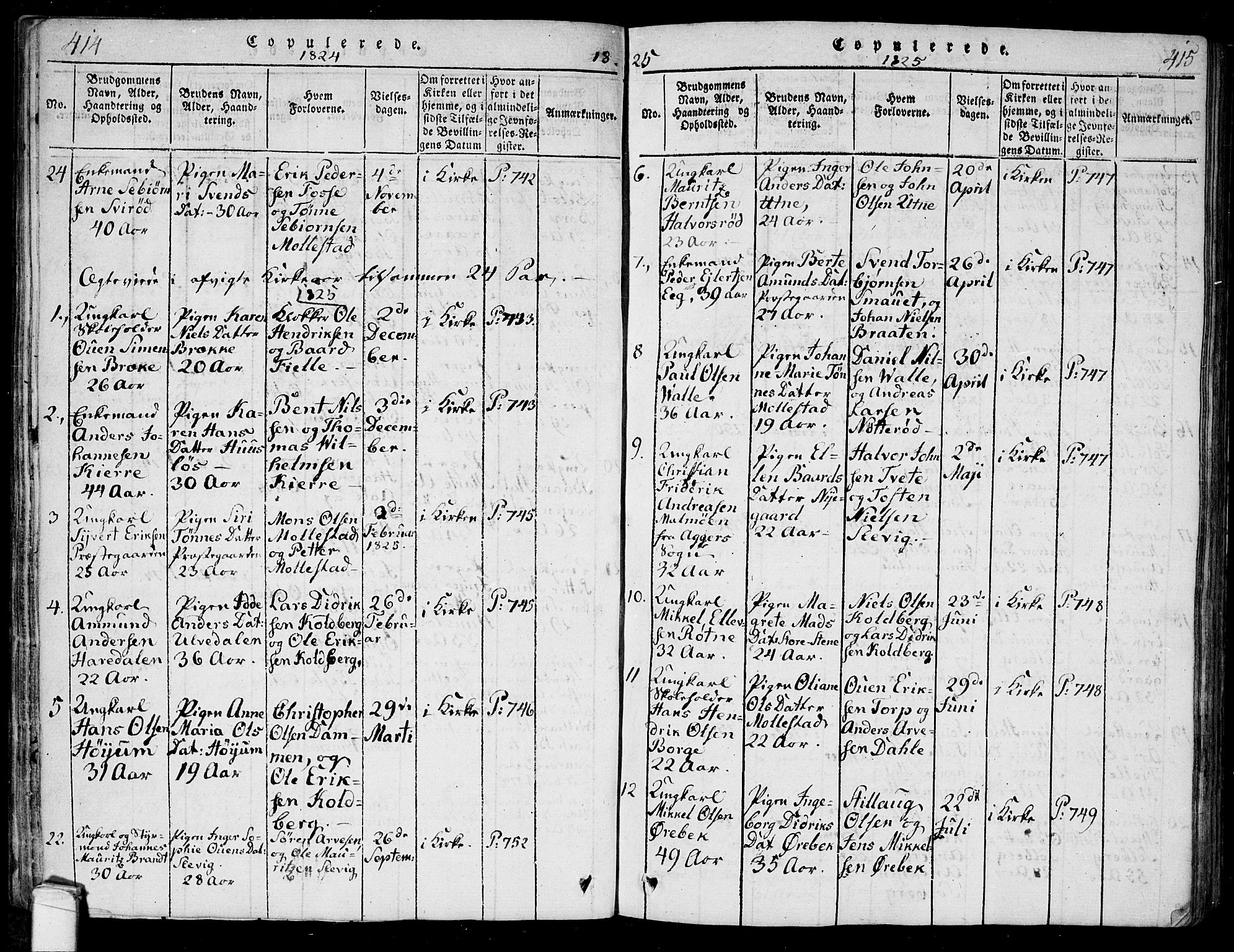 Onsøy prestekontor Kirkebøker, AV/SAO-A-10914/F/Fa/L0002: Parish register (official) no. I 2, 1814-1840, p. 414-415