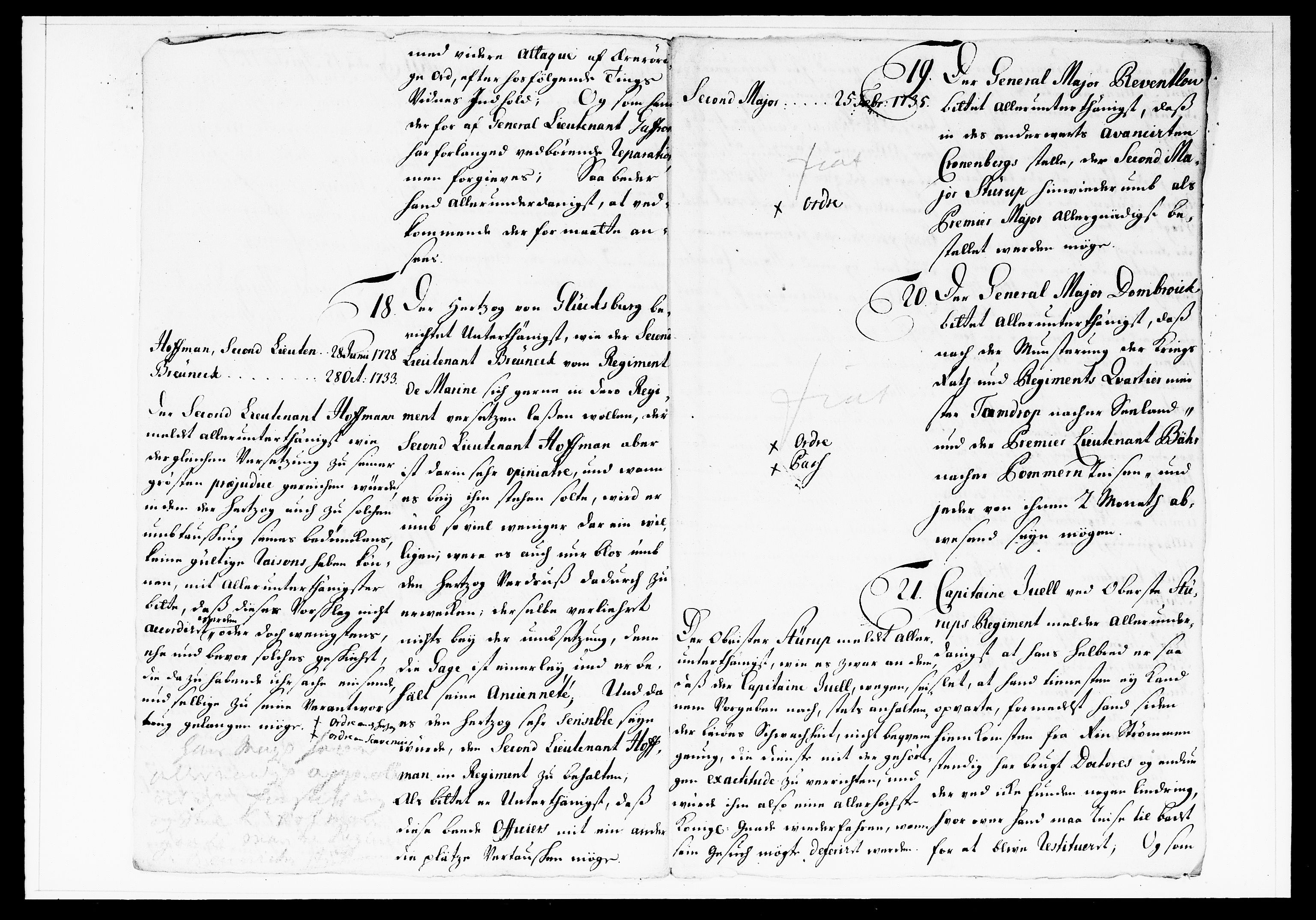 Krigskollegiet, Krigskancelliet, DRA/A-0006/-/1138-1142: Refererede sager, 1737, p. 140
