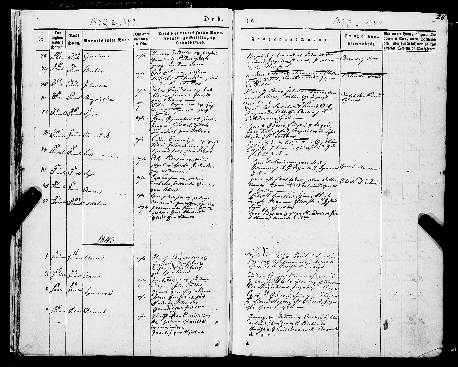 Ulvik sokneprestembete, AV/SAB-A-78801/H/Haa: Parish register (official) no. A 12, 1839-1853, p. 26