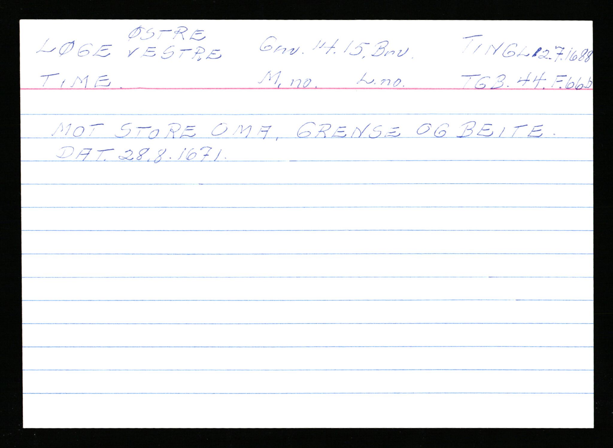 Statsarkivet i Stavanger, AV/SAST-A-101971/03/Y/Ym/L0037: Åstedskort sortert etter gårdsnavn: Lædre - Mauland, 1600-1950, p. 13