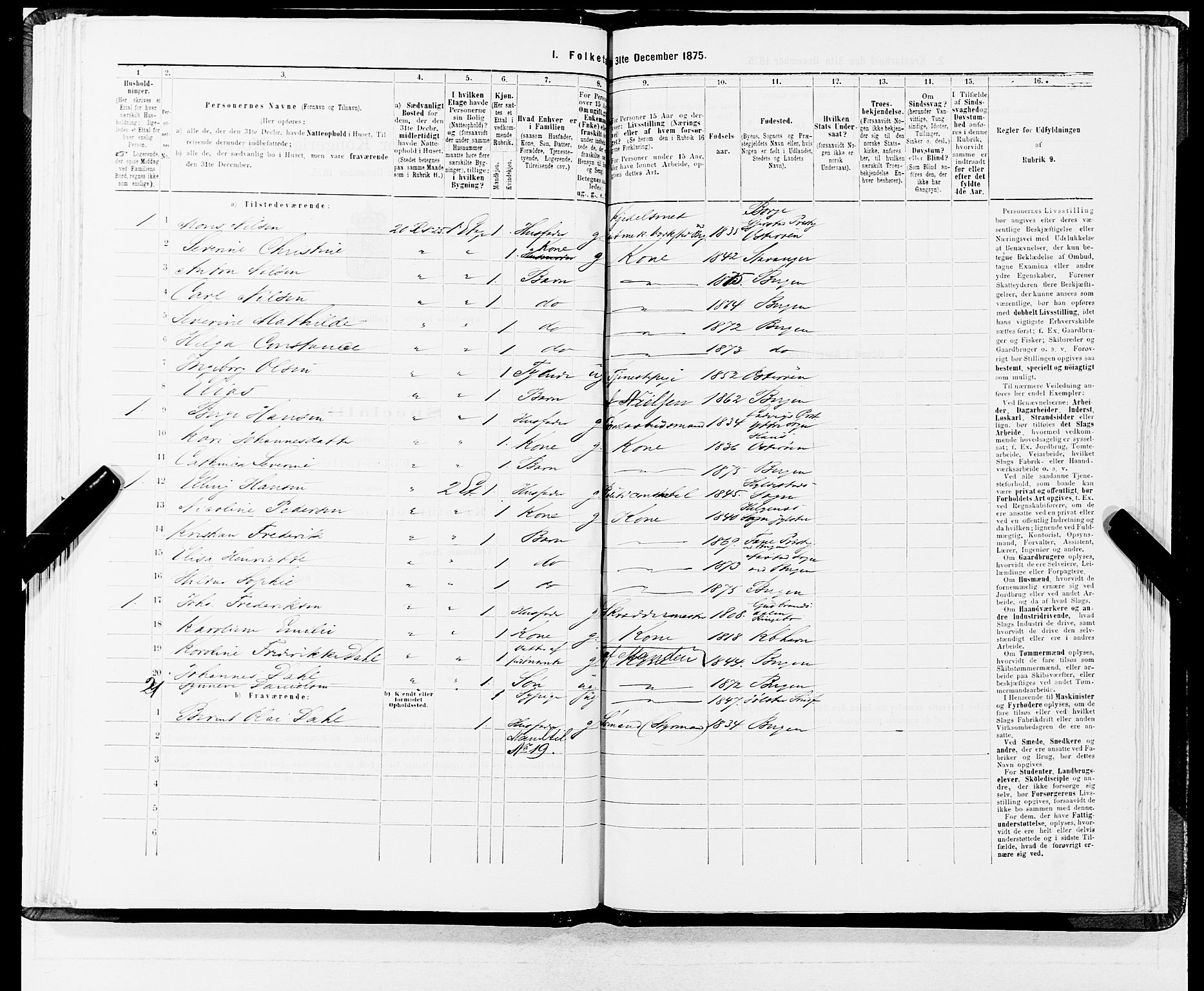 SAB, 1875 census for 1301 Bergen, 1875, p. 4524