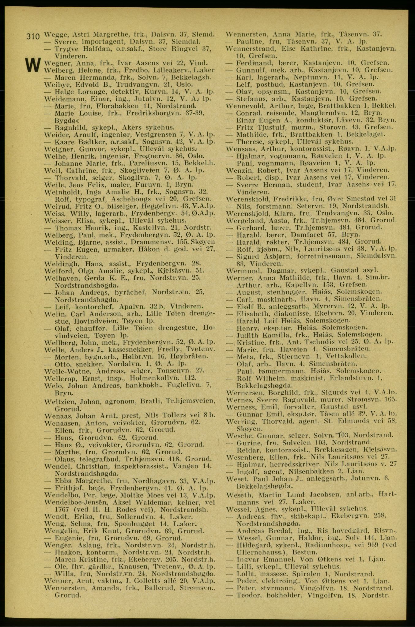 Aker adressebok/adressekalender, PUBL/001/A/005: Aker adressebok, 1934-1935, p. 310