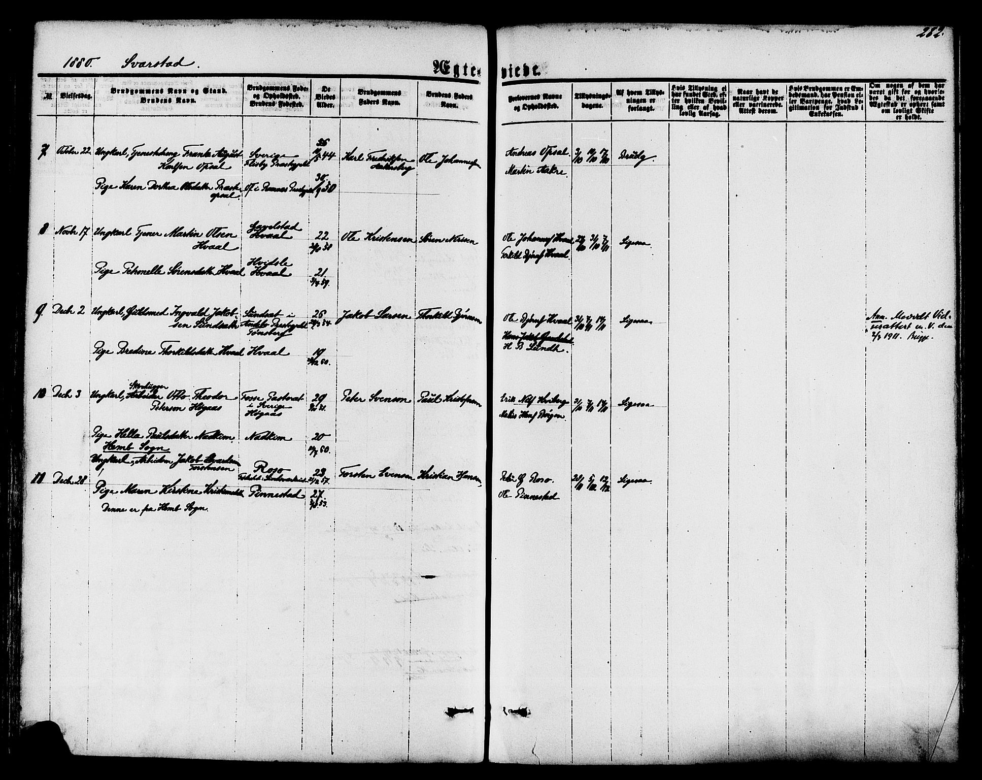 Lardal kirkebøker, AV/SAKO-A-350/F/Fa/L0007: Parish register (official) no. I 7, 1861-1880, p. 282