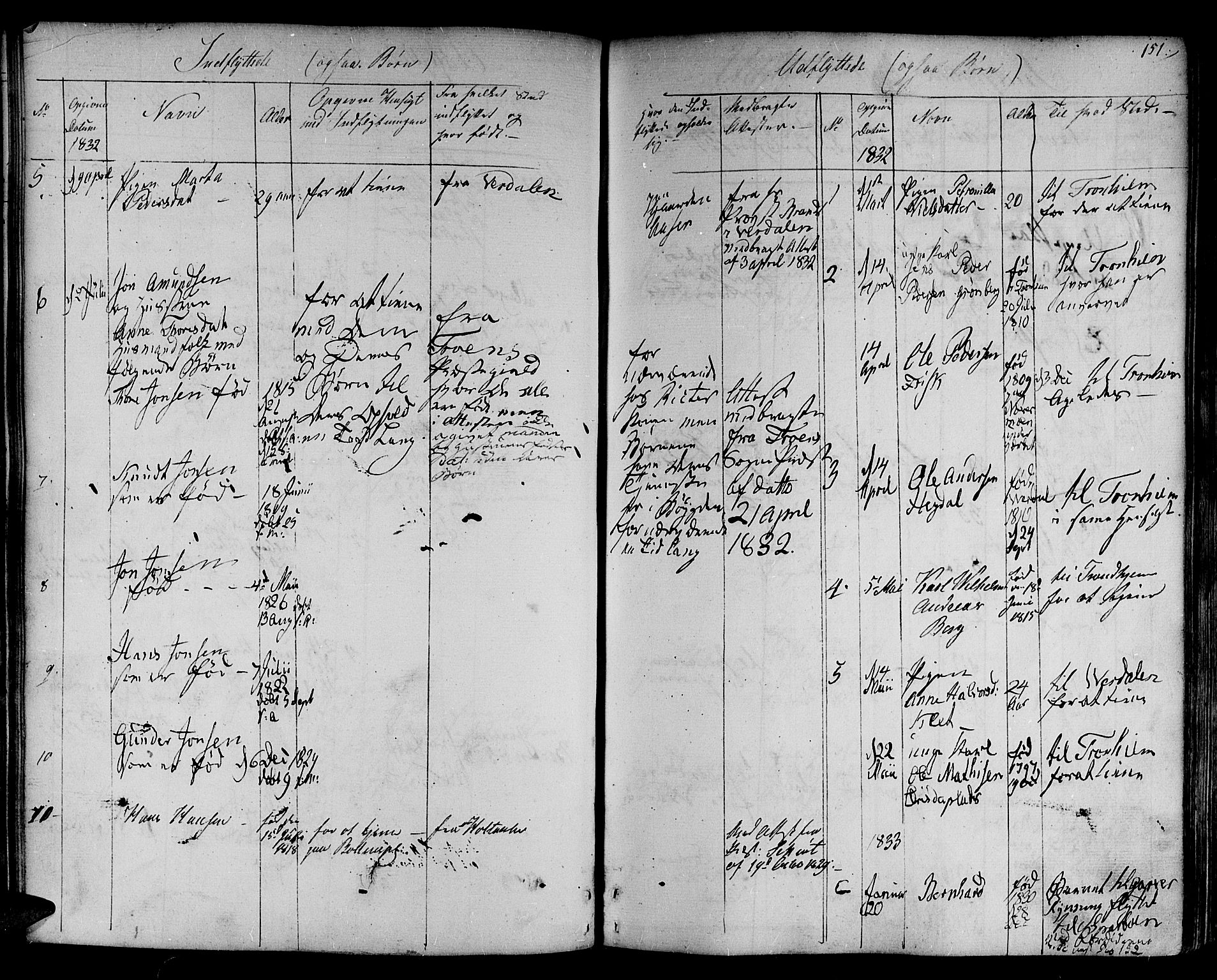 Ministerialprotokoller, klokkerbøker og fødselsregistre - Nord-Trøndelag, SAT/A-1458/730/L0277: Parish register (official) no. 730A06 /1, 1830-1839, p. 151