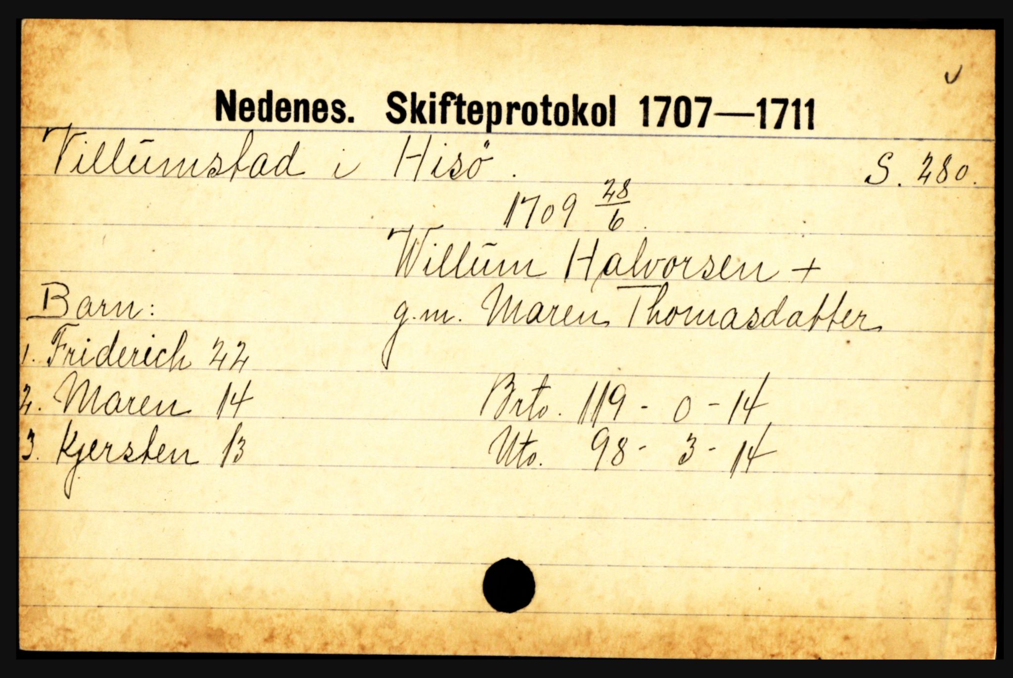 Nedenes sorenskriveri før 1824, AV/SAK-1221-0007/H, p. 33157