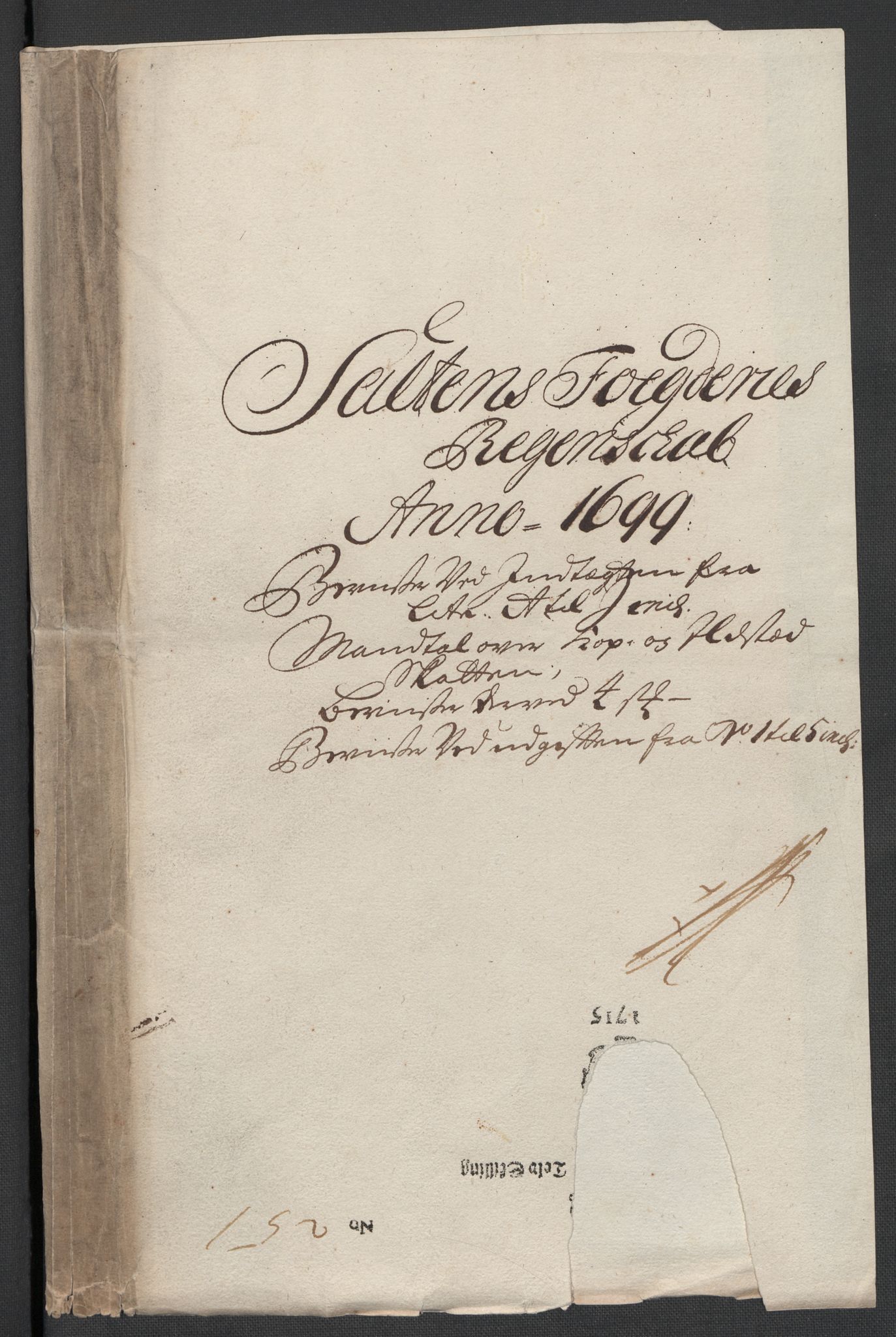 Rentekammeret inntil 1814, Reviderte regnskaper, Fogderegnskap, RA/EA-4092/R66/L4579: Fogderegnskap Salten, 1697-1700, p. 214