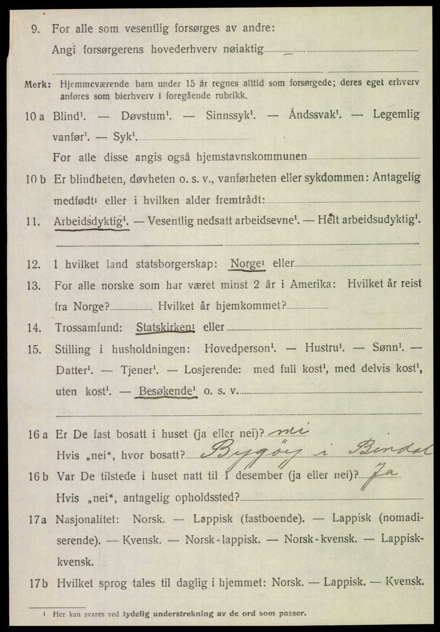 SAT, 1920 census for Bindal, 1920, p. 3486