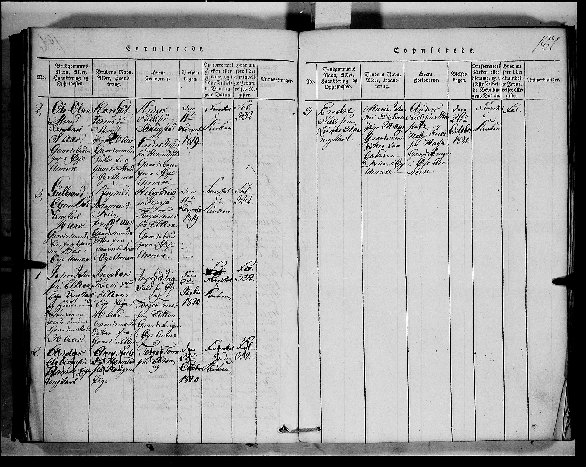 Vang prestekontor, Valdres, SAH/PREST-140/H/Hb/L0001: Parish register (copy) no. 1, 1814-1820, p. 187