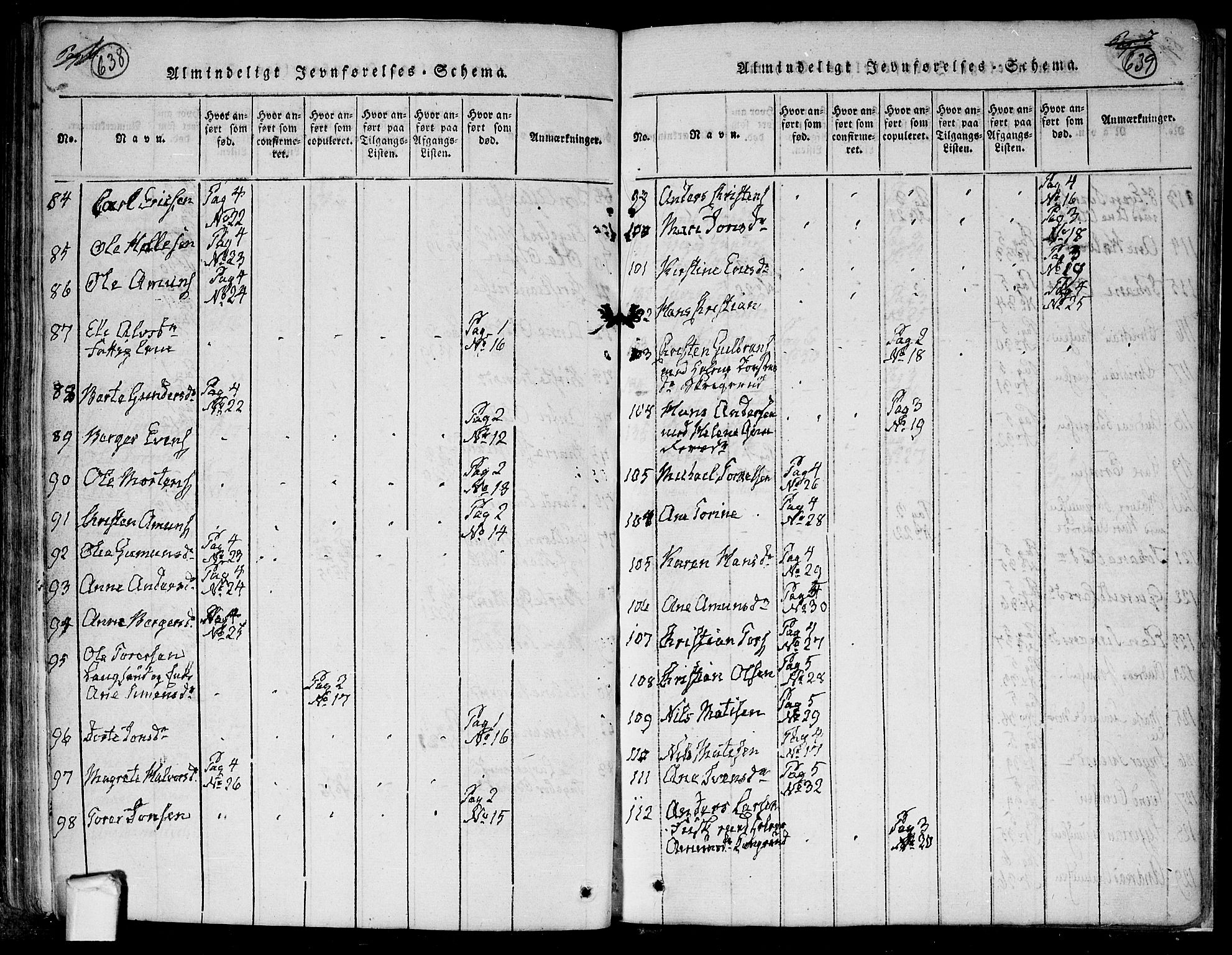 Trøgstad prestekontor Kirkebøker, AV/SAO-A-10925/F/Fa/L0006: Parish register (official) no. I 6, 1815-1844, p. 638-639