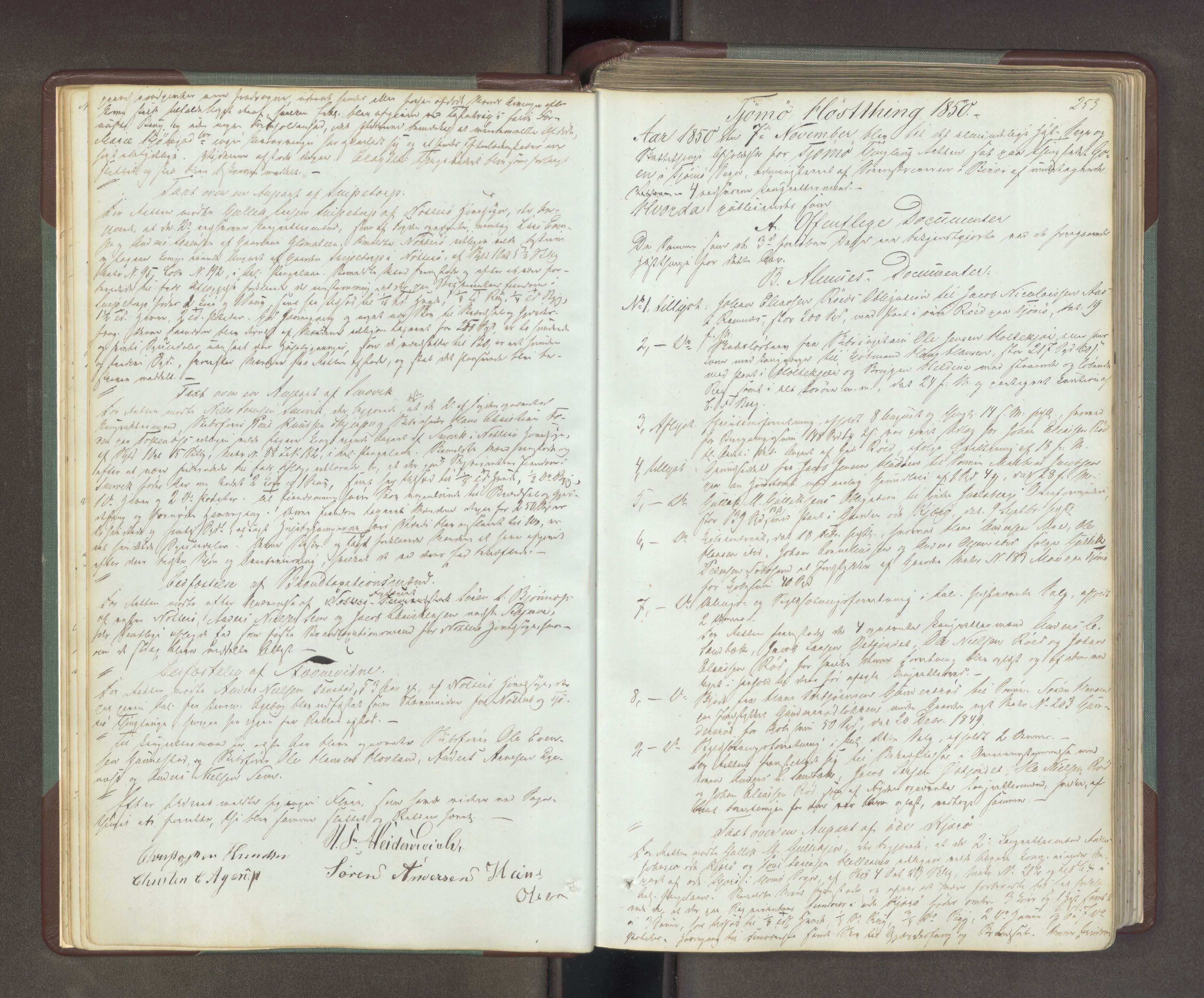 Søndre Jarlsberg sorenskriveri, AV/SAKO-A-129/F/Fa/L0034B: Tingbok, 1850-1856, p. 252b-253a