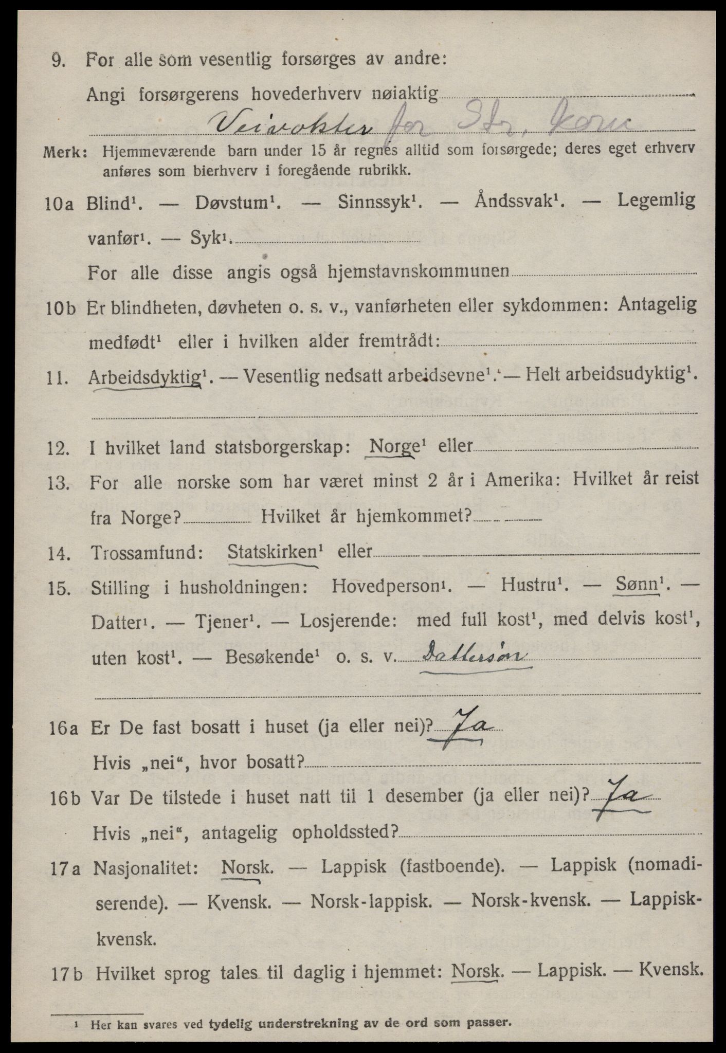 SAT, 1920 census for Strinda, 1920, p. 14473