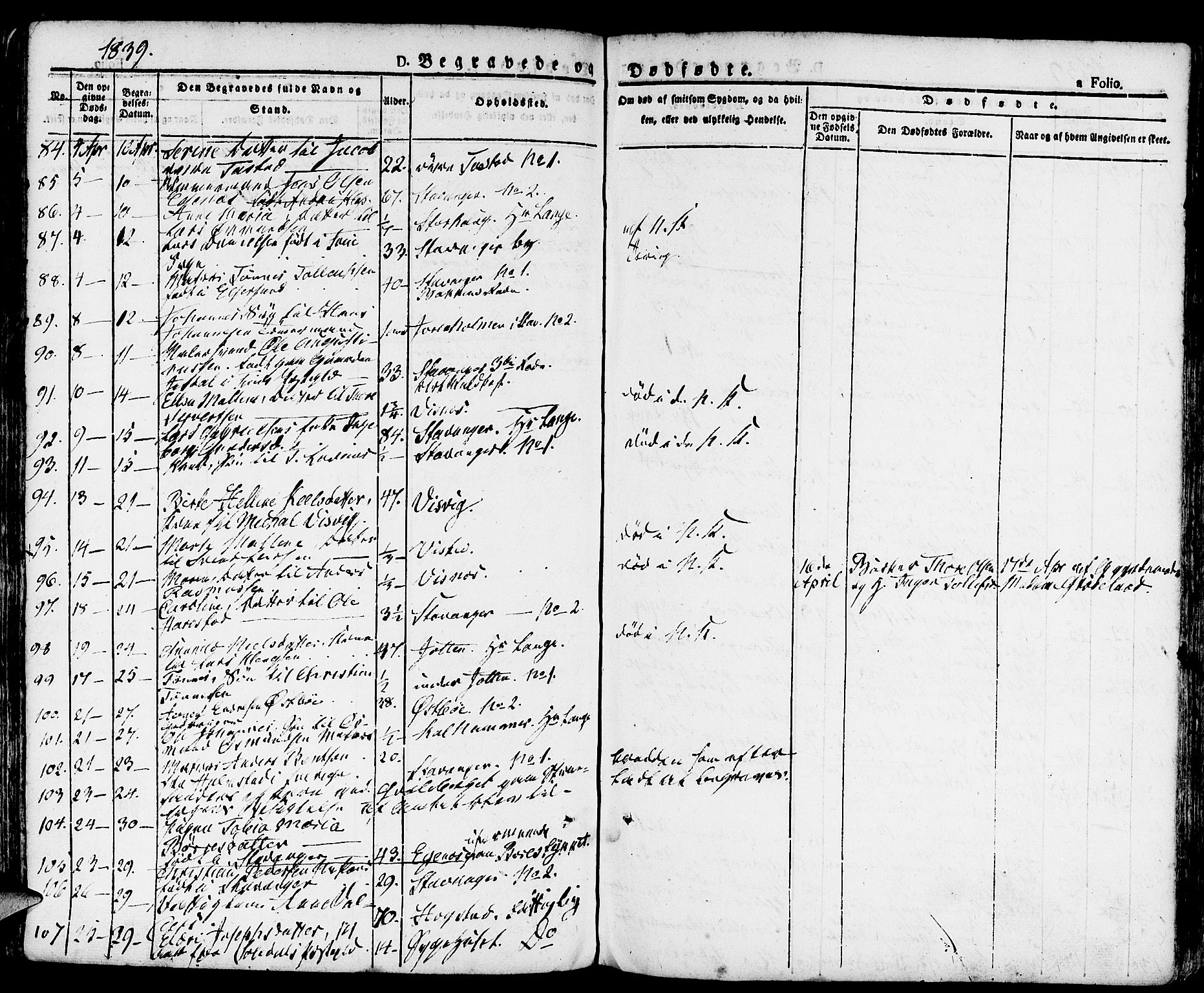 Domkirken sokneprestkontor, SAST/A-101812/001/30/30BA/L0011: Parish register (official) no. A 11, 1832-1856