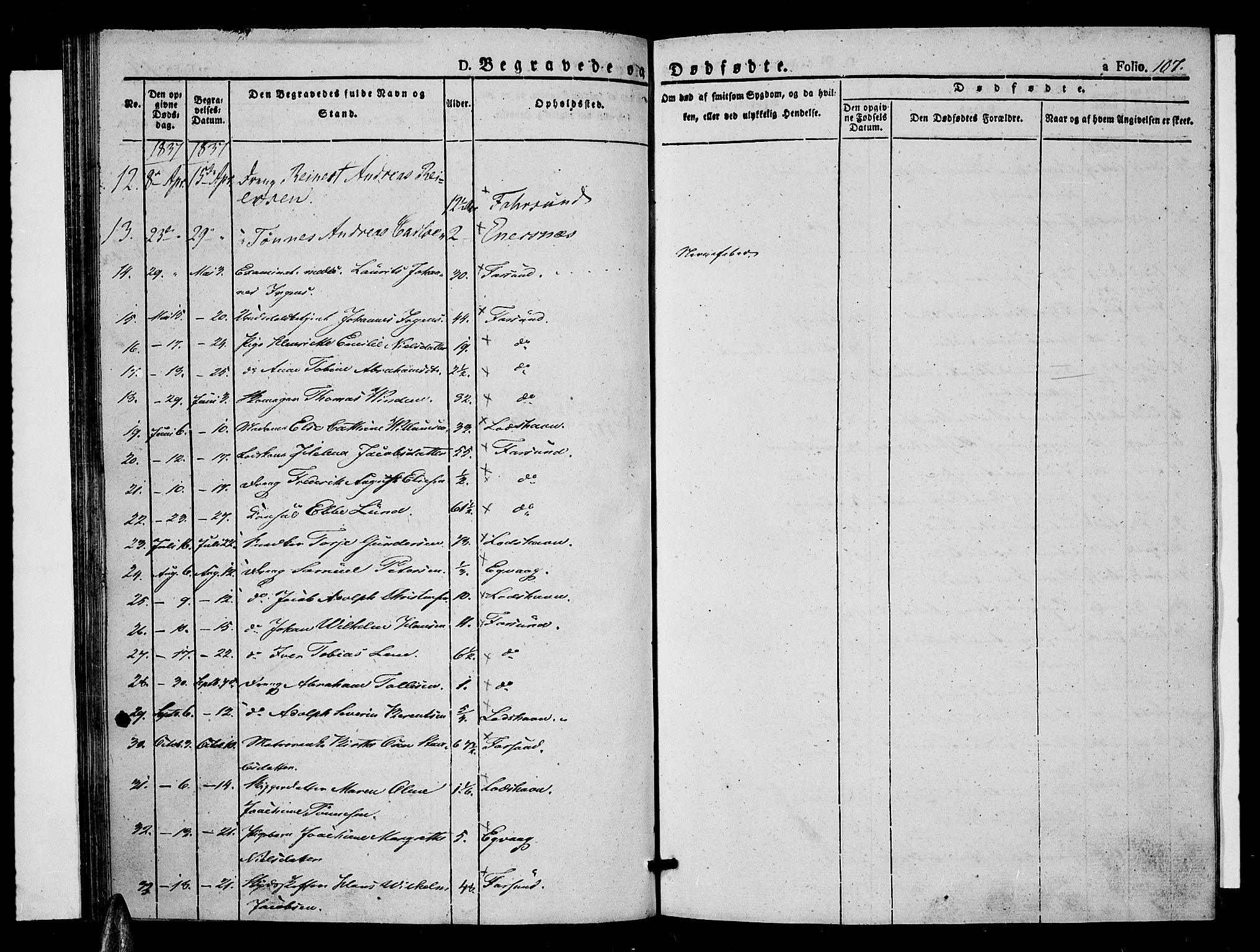 Farsund sokneprestkontor, AV/SAK-1111-0009/F/Fa/L0003: Parish register (official) no. A 3, 1836-1846, p. 107