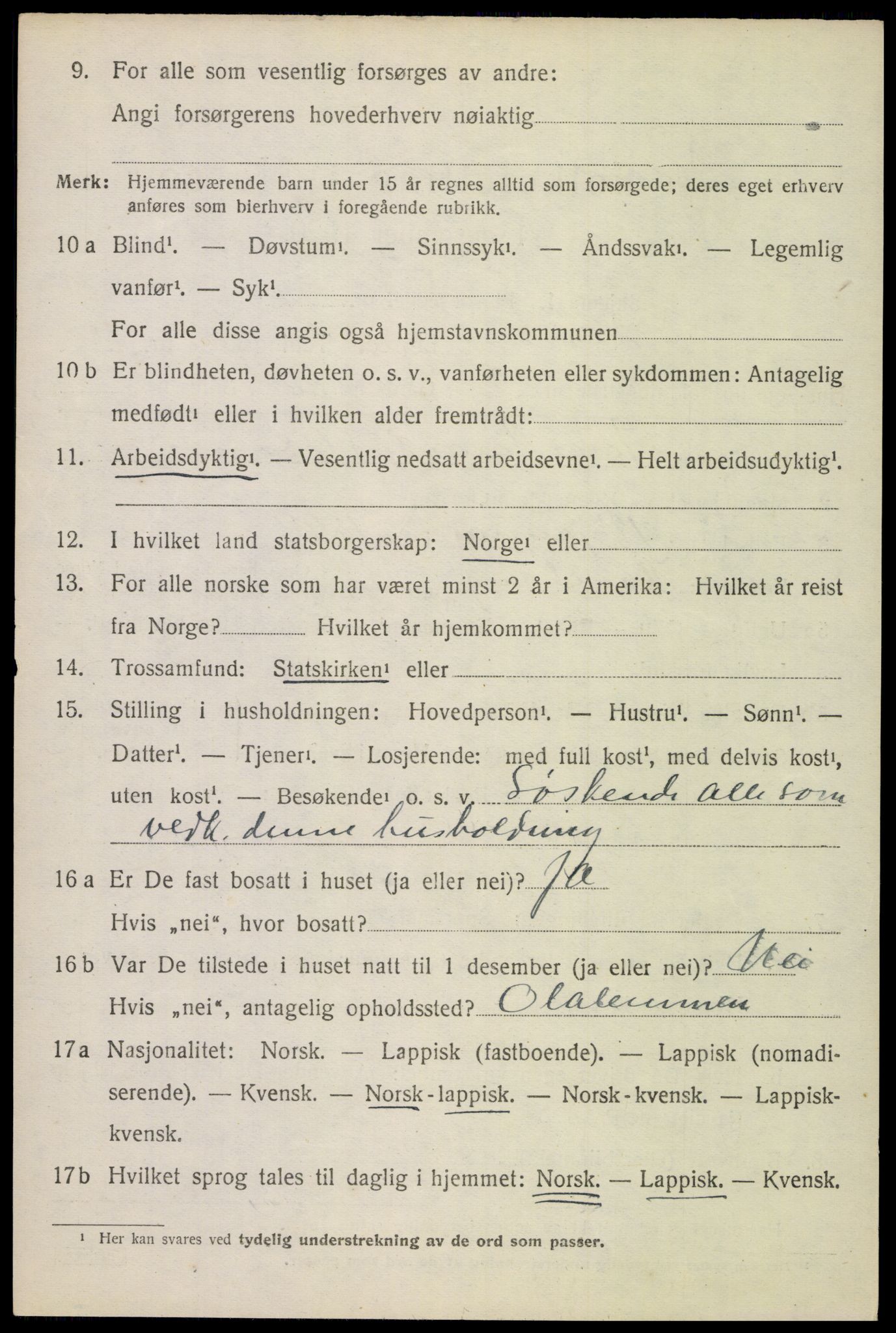 SAT, 1920 census for Evenes, 1920, p. 12793