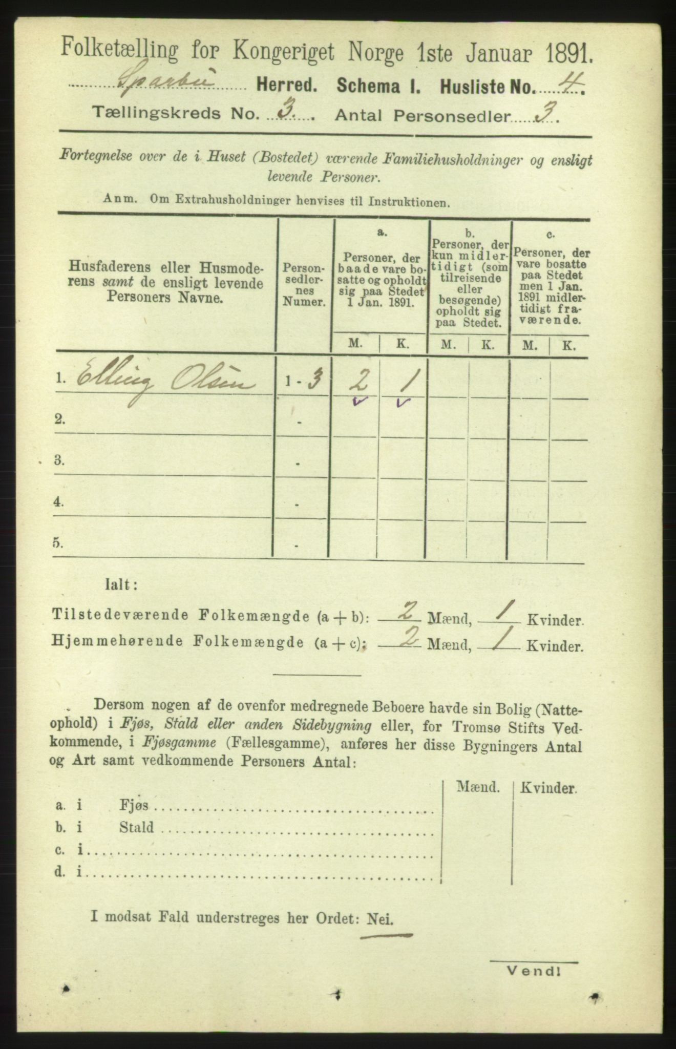 RA, 1891 census for 1731 Sparbu, 1891, p. 799