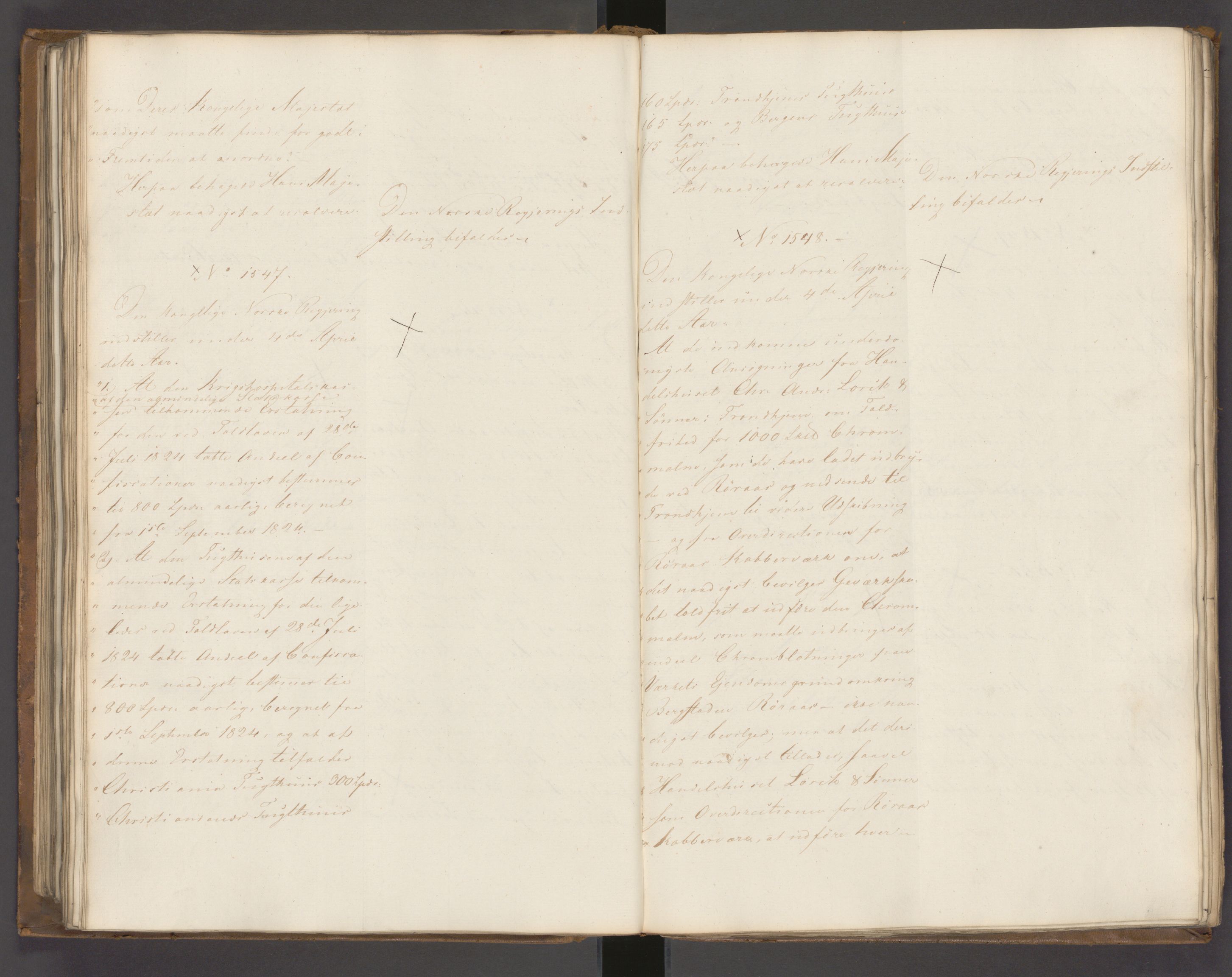 Statsrådssekretariatet, AV/RA-S-1001/A/Ab/L0022: Kgl. res. nr. 1210-1721, 1. halvår, 1826