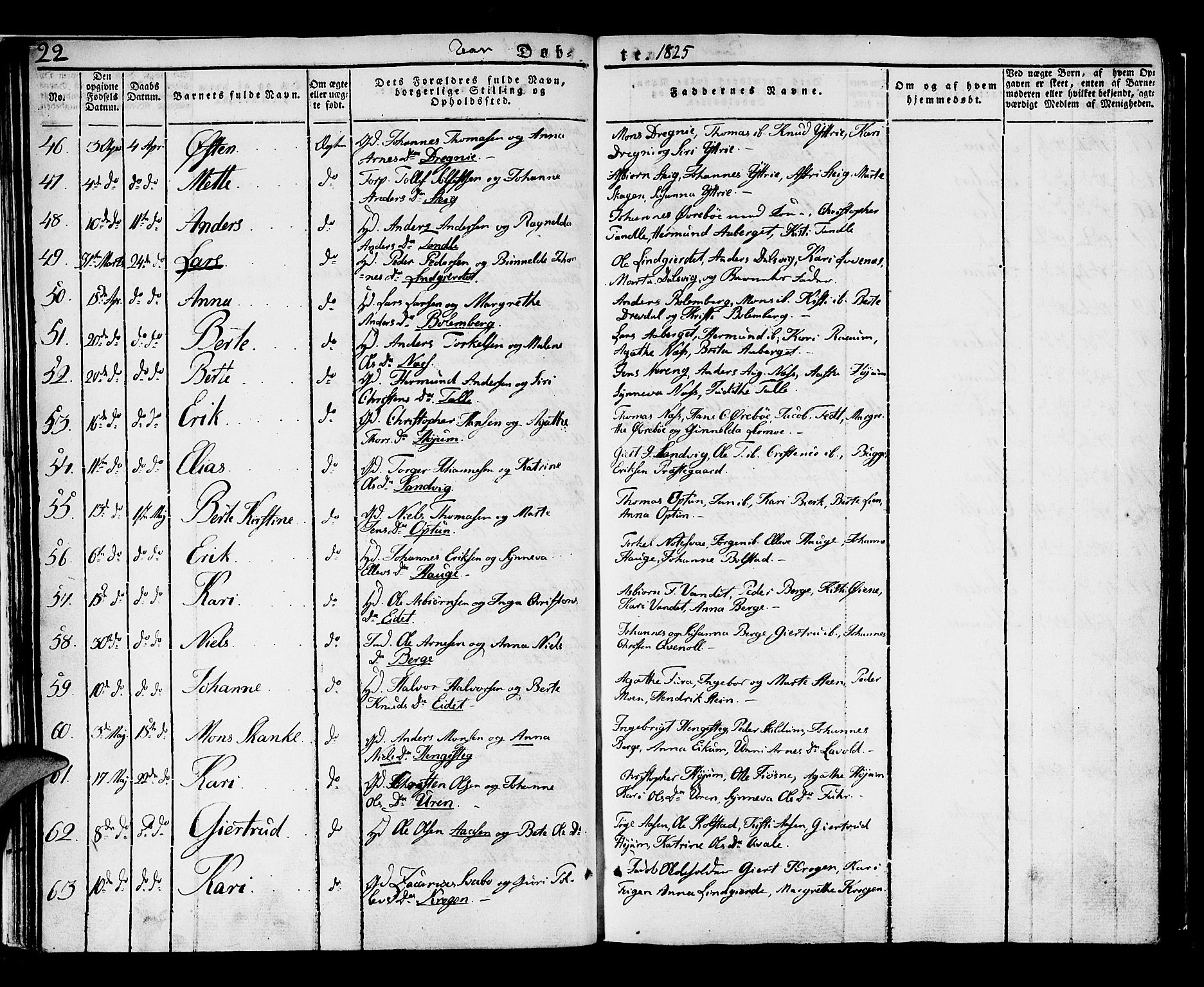 Luster sokneprestembete, AV/SAB-A-81101/H/Haa/Haaa/L0004: Parish register (official) no. A 4, 1821-1832, p. 22