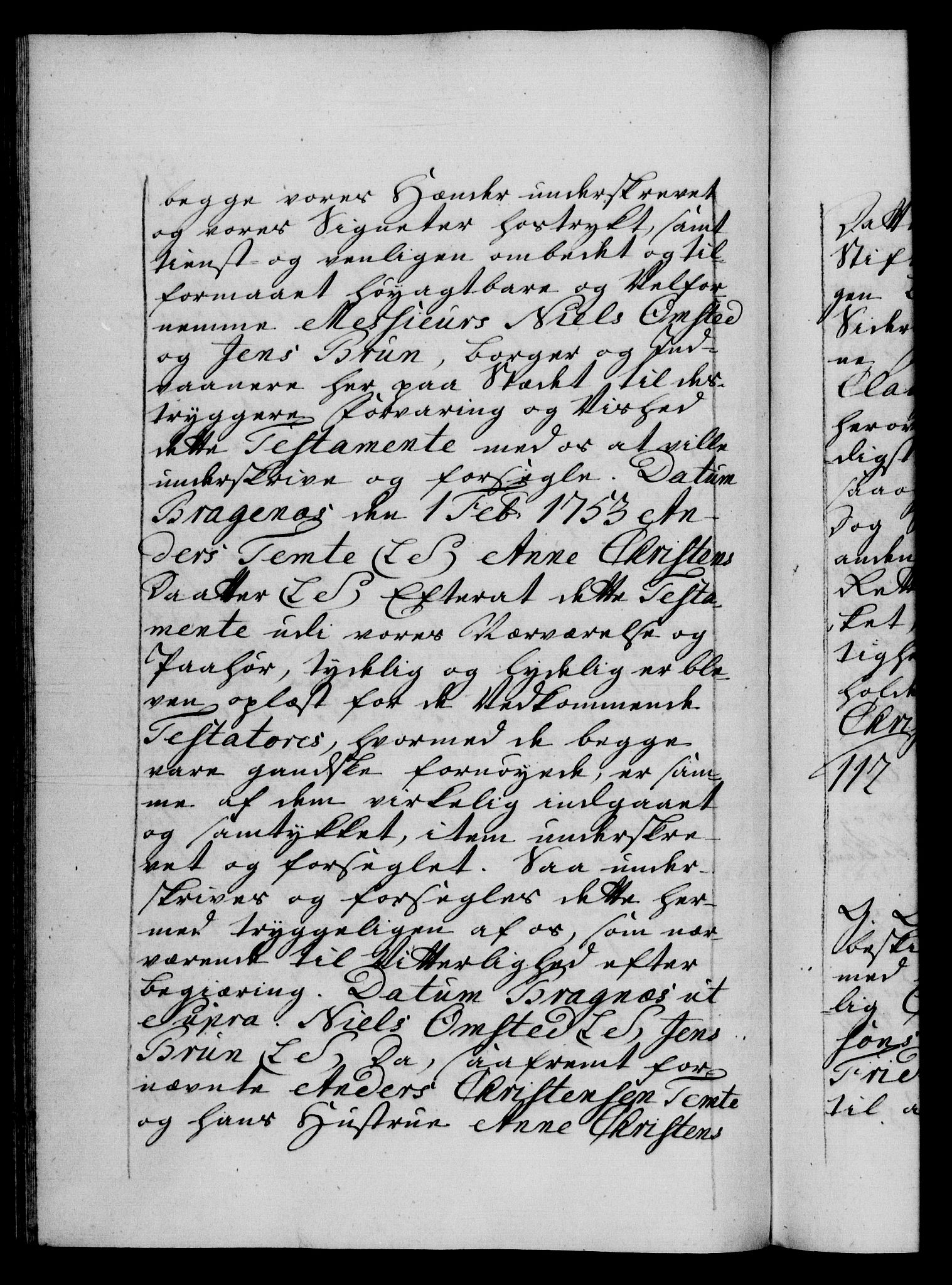 Danske Kanselli 1572-1799, AV/RA-EA-3023/F/Fc/Fca/Fcaa/L0038: Norske registre, 1753-1754, p. 97b