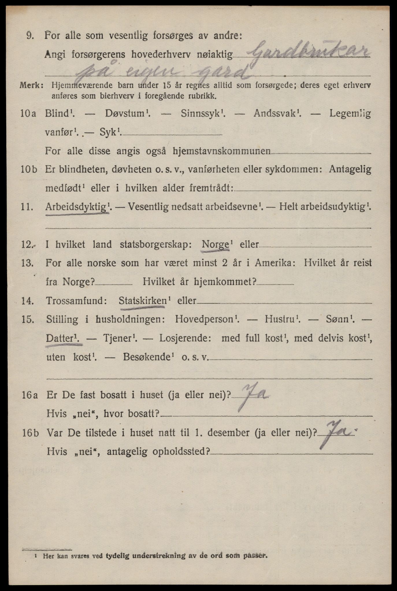 SAST, 1920 census for Hetland, 1920, p. 26486