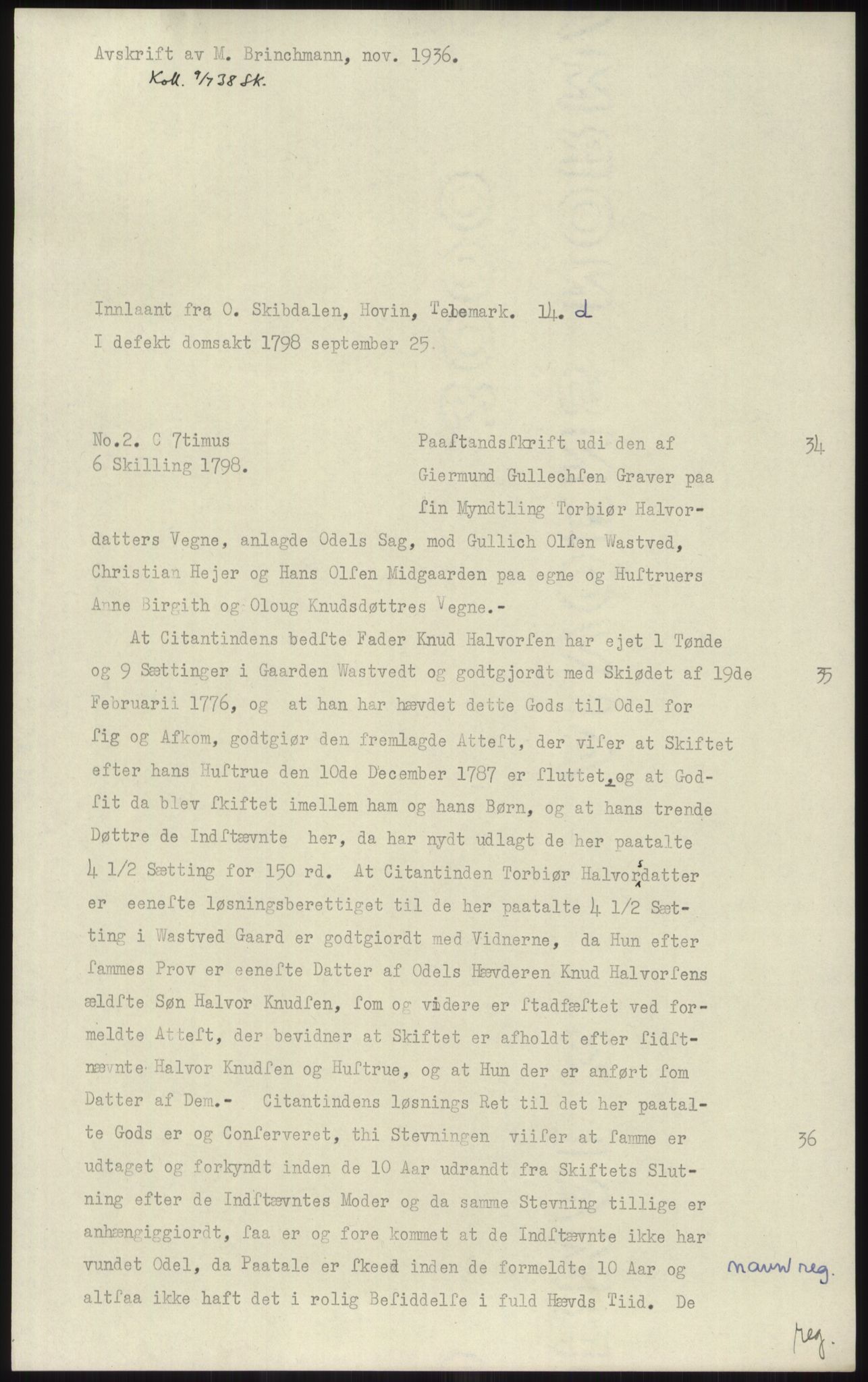 Samlinger til kildeutgivelse, Diplomavskriftsamlingen, RA/EA-4053/H/Ha, p. 3002