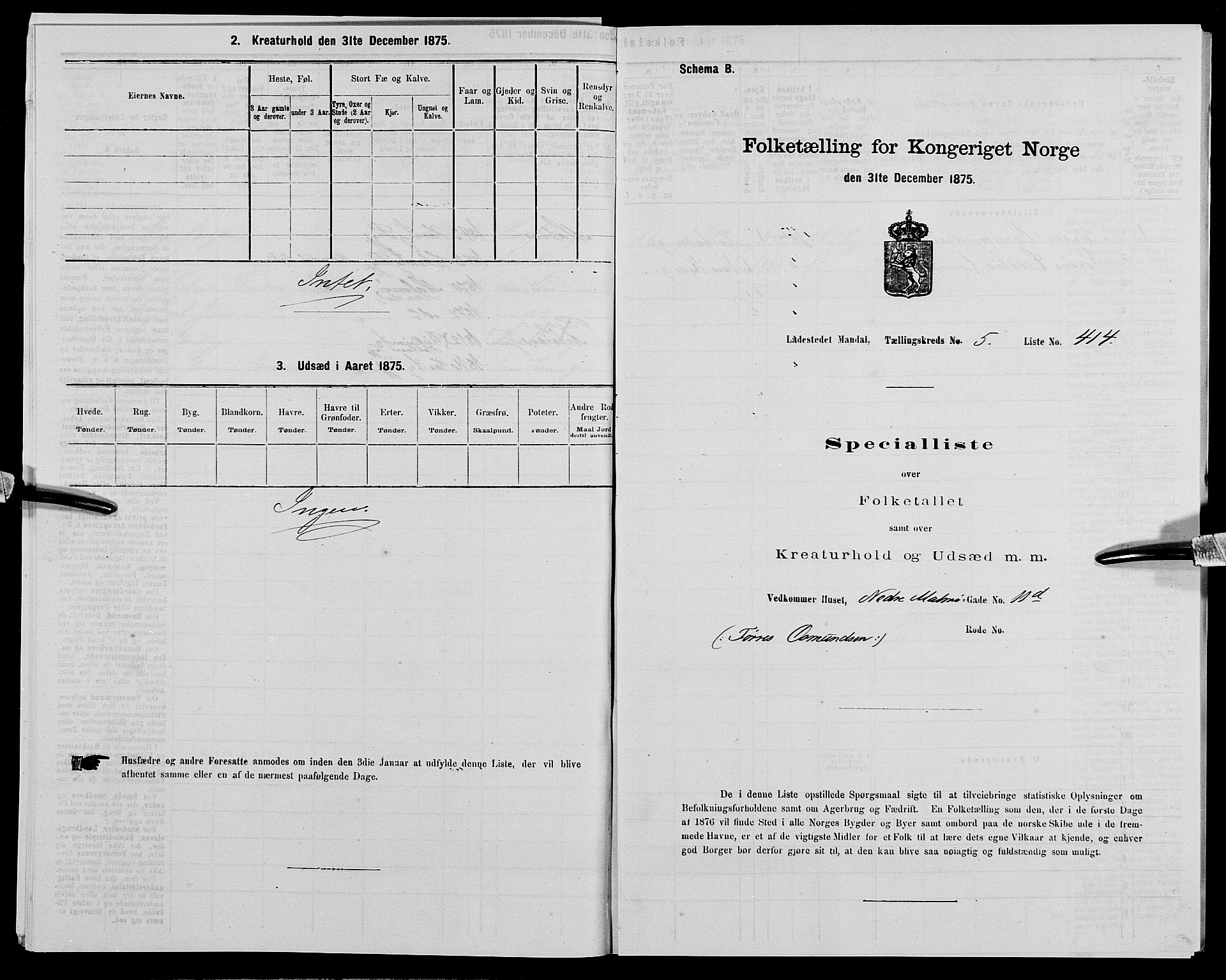 SAK, 1875 census for 1002B Mandal/Mandal, 1875, p. 869