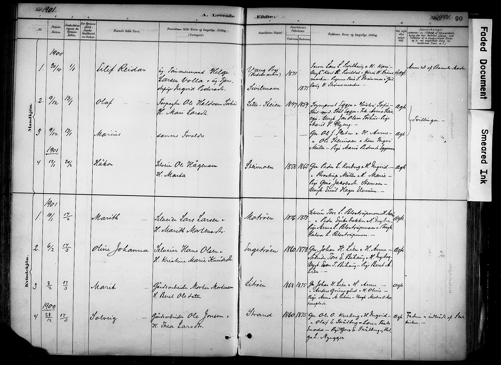 Alvdal prestekontor, SAH/PREST-060/H/Ha/Haa/L0002: Parish register (official) no. 2, 1883-1906, p. 90