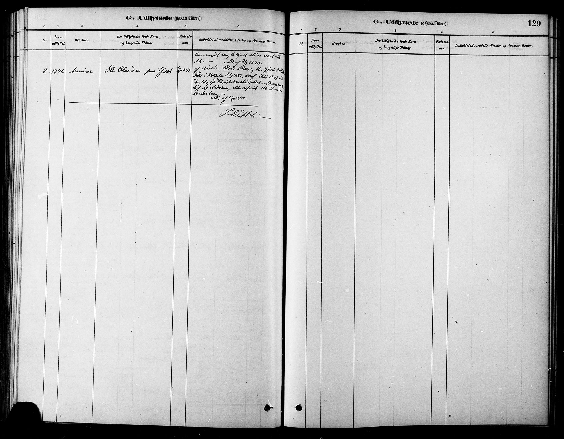 Ministerialprotokoller, klokkerbøker og fødselsregistre - Sør-Trøndelag, SAT/A-1456/685/L0972: Parish register (official) no. 685A09, 1879-1890, p. 129