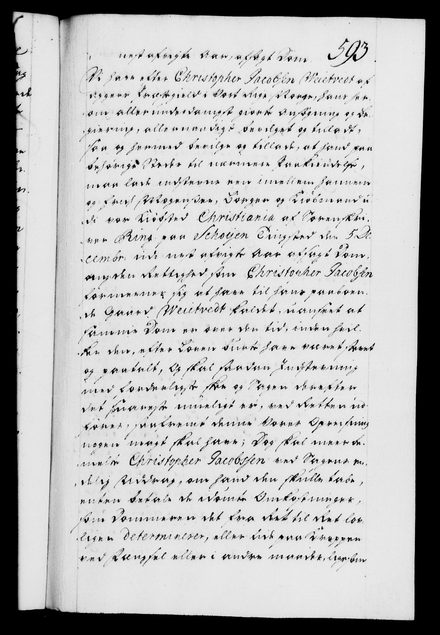 Danske Kanselli 1572-1799, AV/RA-EA-3023/F/Fc/Fca/Fcaa/L0028: Norske registre, 1733-1734, p. 593a