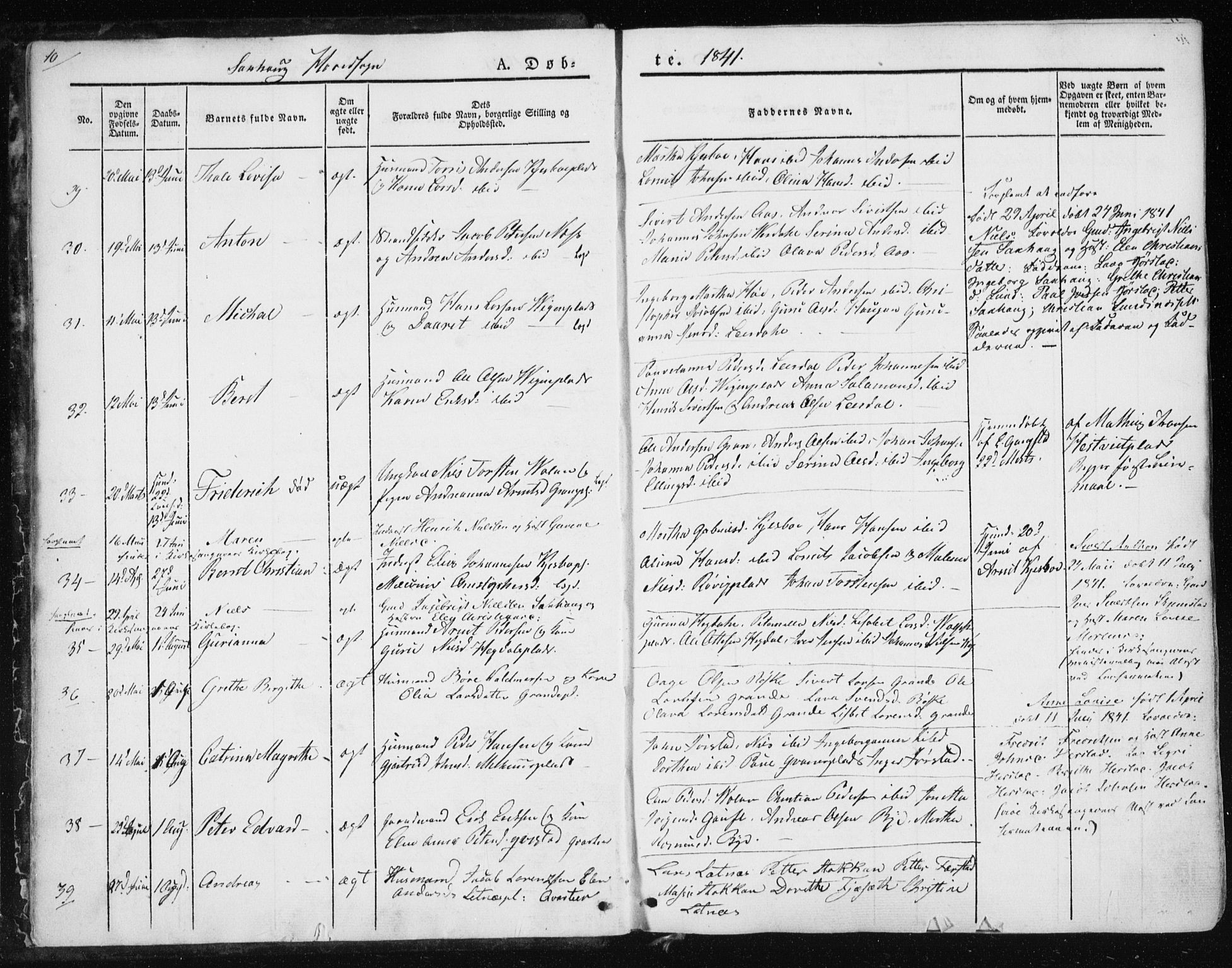 Ministerialprotokoller, klokkerbøker og fødselsregistre - Nord-Trøndelag, SAT/A-1458/730/L0280: Parish register (official) no. 730A07 /1, 1840-1854, p. 10
