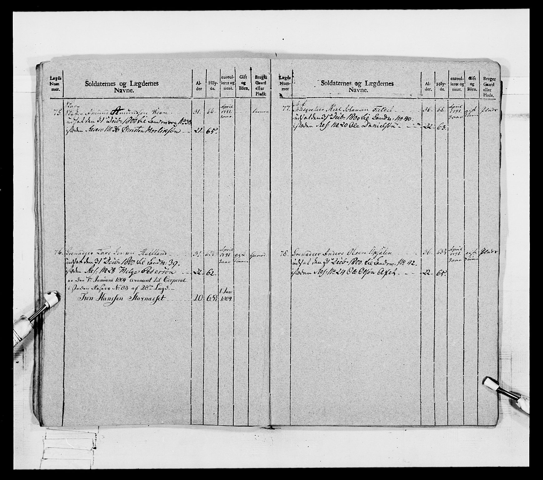 Generalitets- og kommissariatskollegiet, Det kongelige norske kommissariatskollegium, AV/RA-EA-5420/E/Eh/L0080: 2. Trondheimske nasjonale infanteriregiment, 1792-1800, p. 578