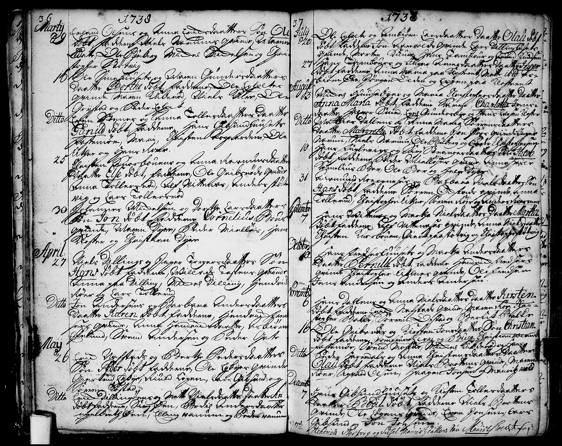 Rygge prestekontor Kirkebøker, SAO/A-10084b/F/Fa/L0001: Parish register (official) no. 1, 1725-1771, p. 36-37