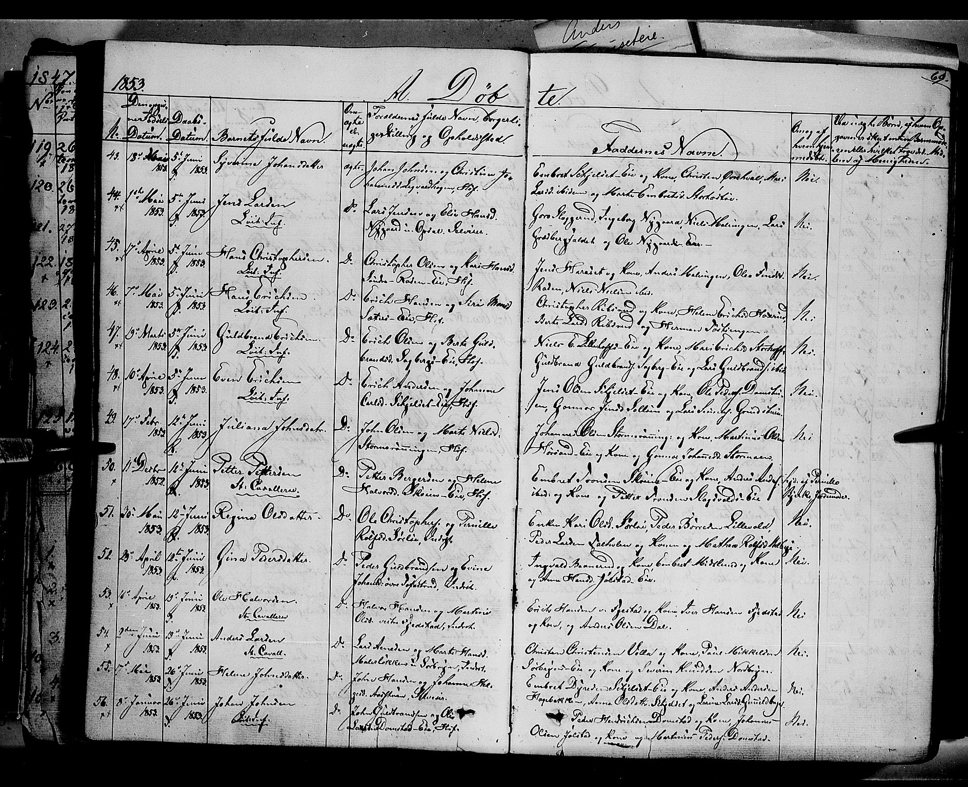 Romedal prestekontor, SAH/PREST-004/K/L0004: Parish register (official) no. 4, 1847-1861, p. 69