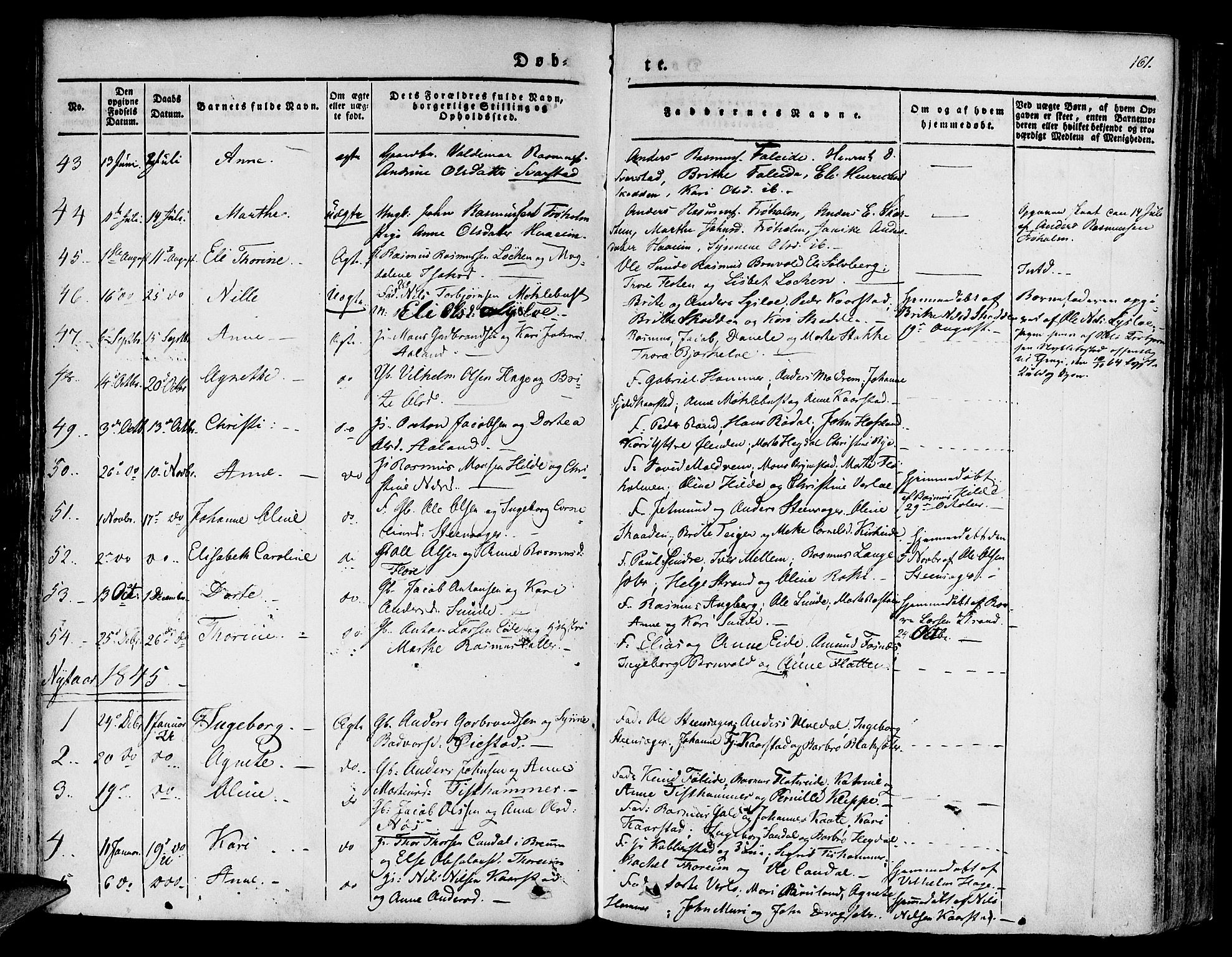 Innvik sokneprestembete, AV/SAB-A-80501: Parish register (official) no. A 4I, 1831-1846, p. 161
