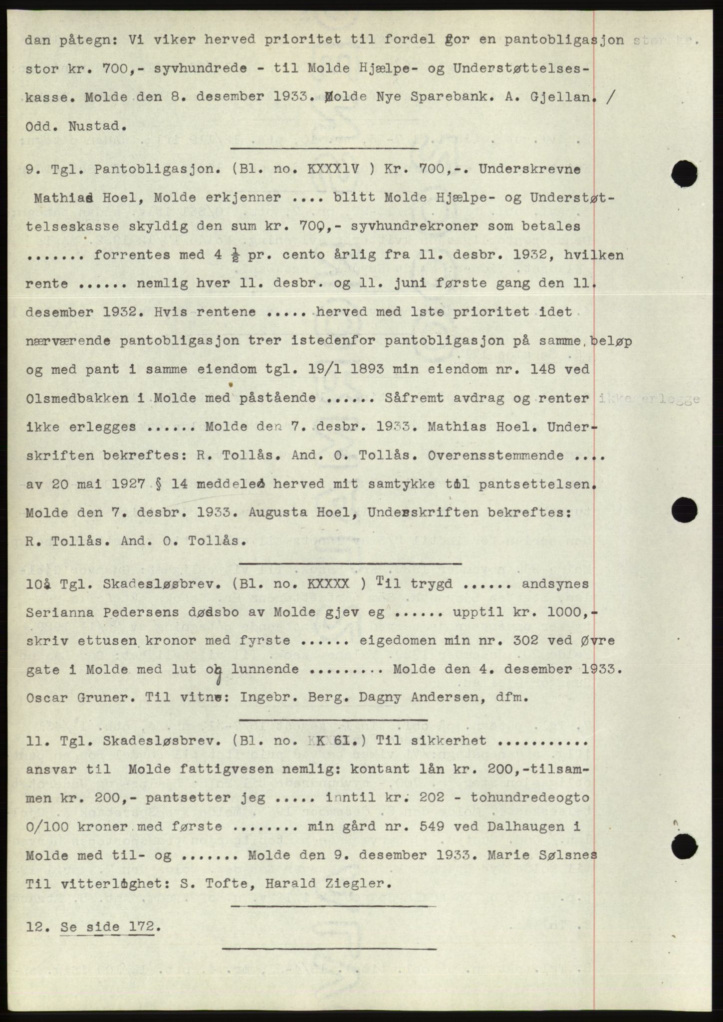 Molde byfogd, AV/SAT-A-0025/2/2C/L0012: Mortgage book no. 12, 1932-1935, Deed date: 15.12.1933