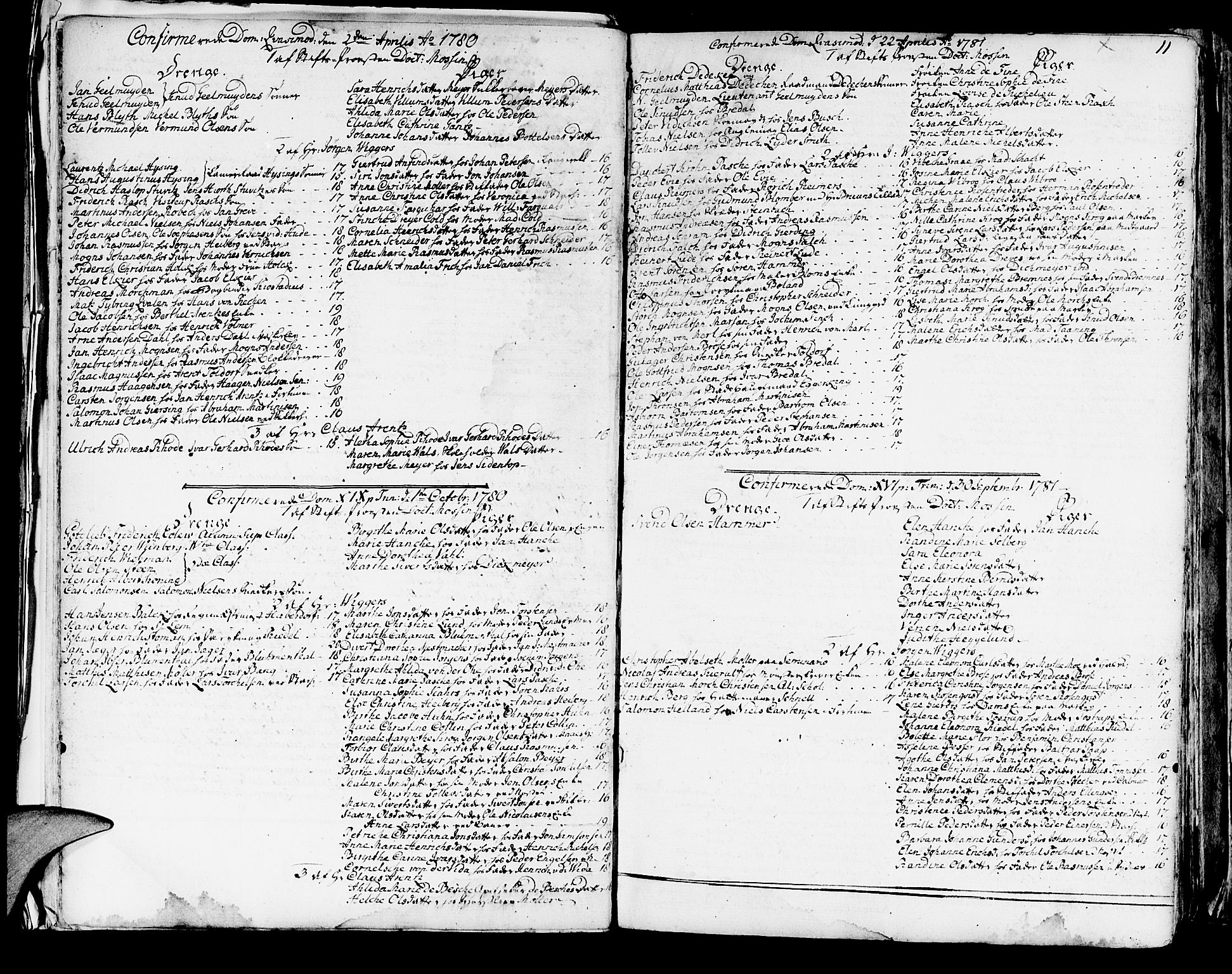 Domkirken sokneprestembete, SAB/A-74801/H/Haa/L0004: Parish register (official) no. A 4, 1763-1820, p. 11