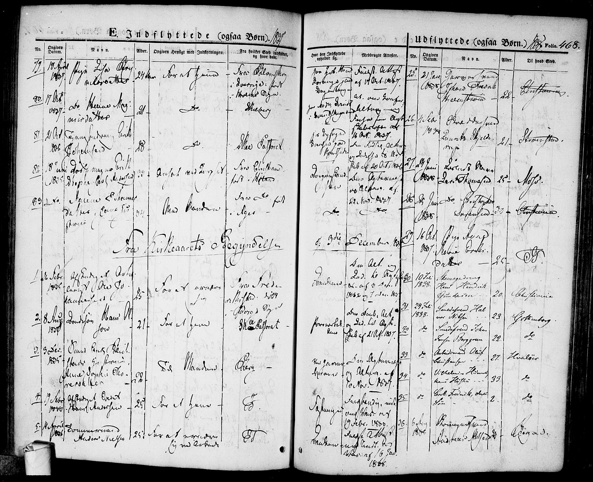 Halden prestekontor Kirkebøker, AV/SAO-A-10909/F/Fa/L0005: Parish register (official) no. I 5, 1834-1845, p. 468