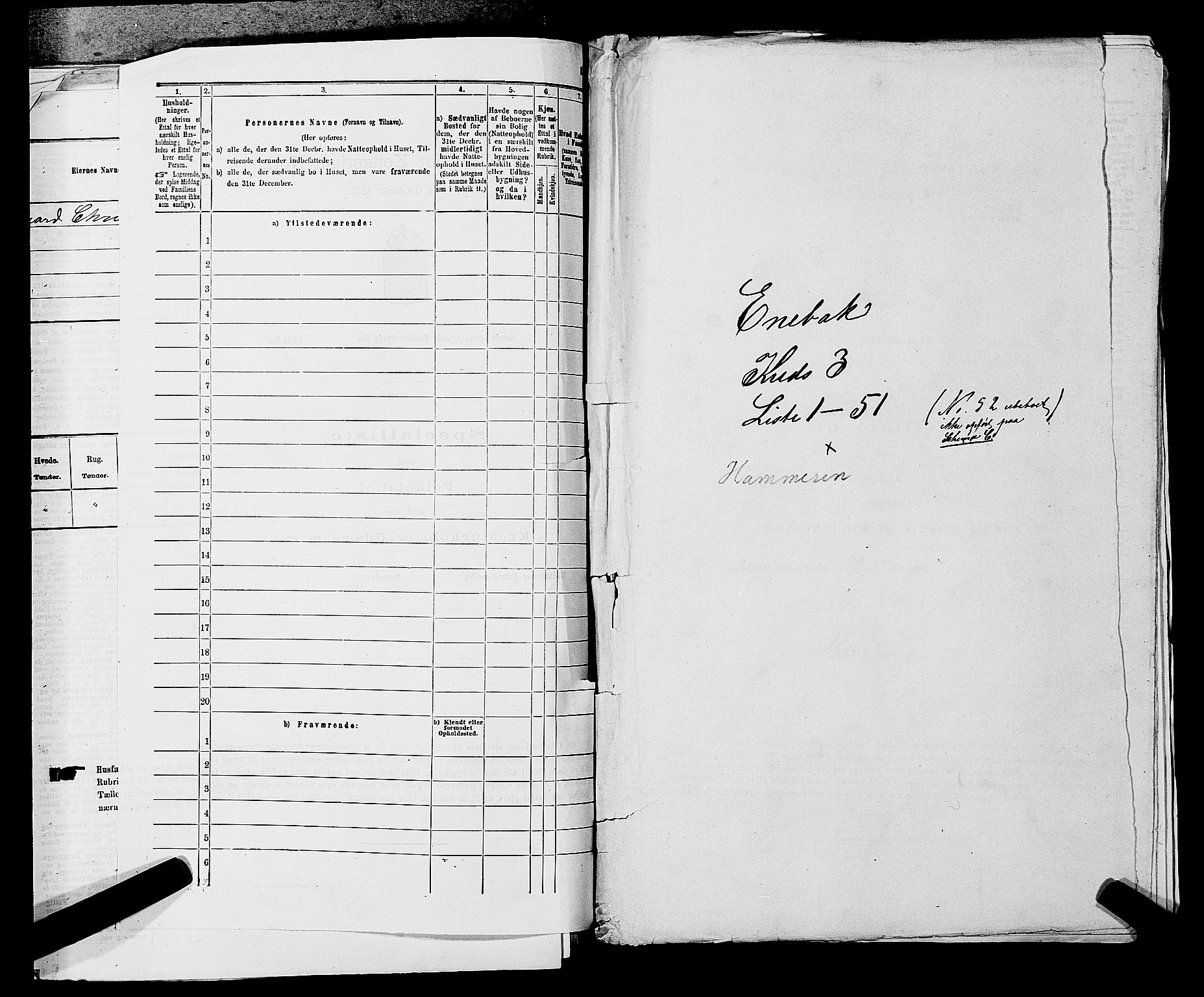 RA, 1875 census for 0229P Enebakk, 1875, p. 428