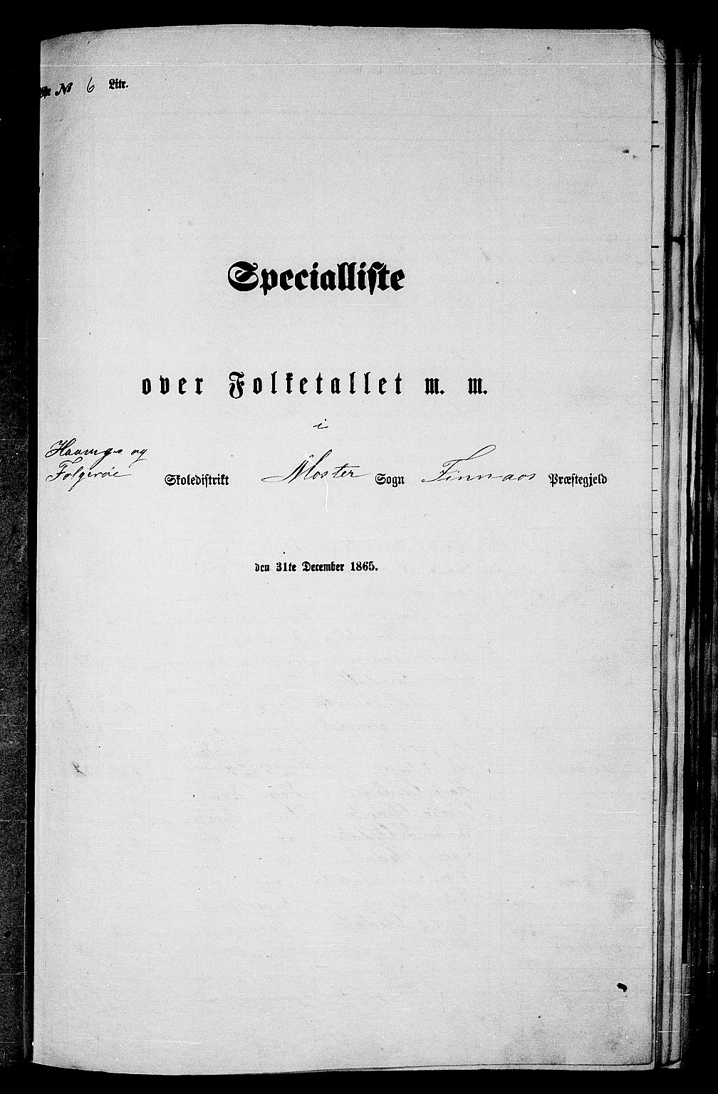 RA, 1865 census for Finnås, 1865, p. 70