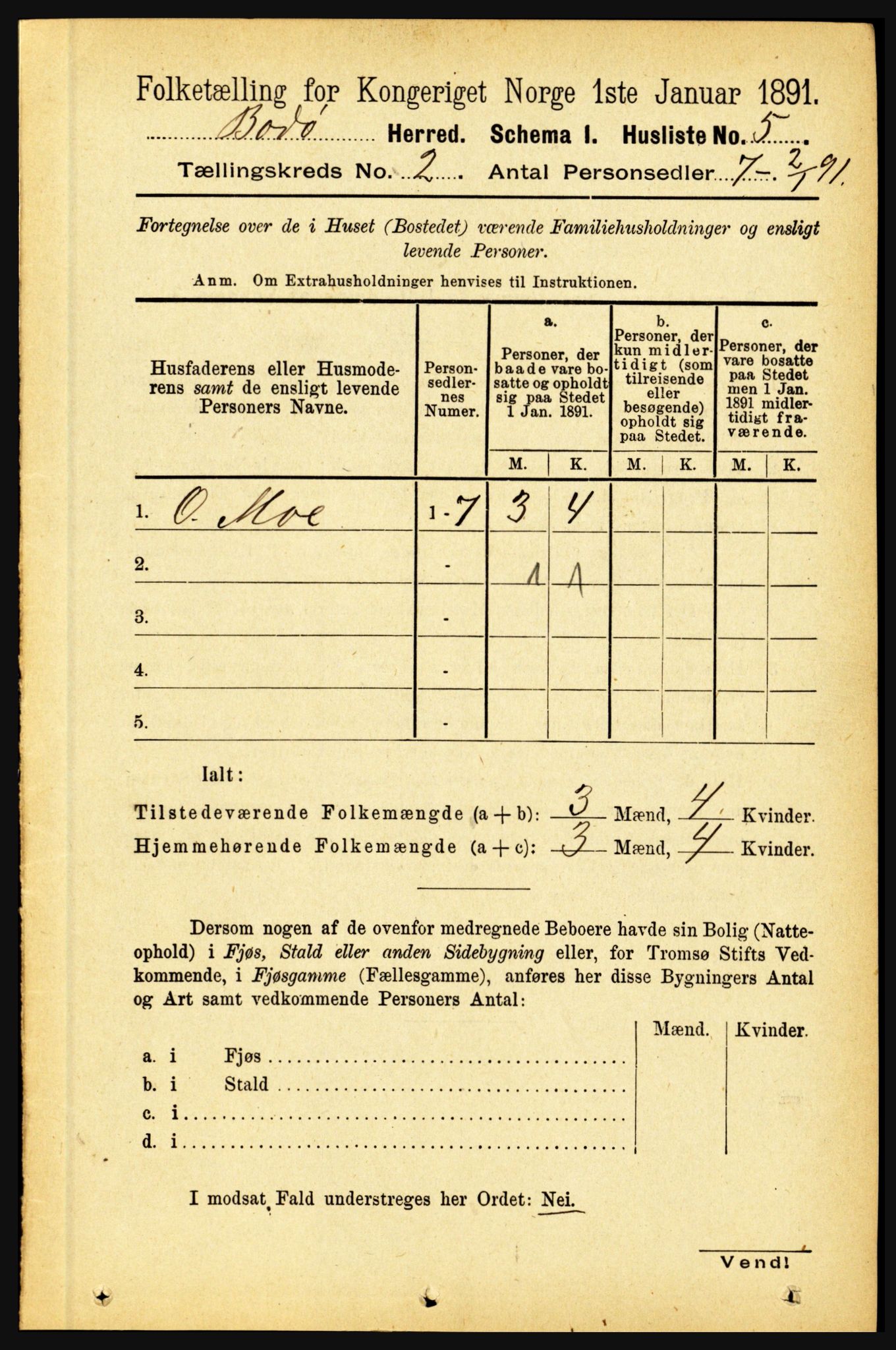 RA, 1891 census for 1843 Bodø, 1891, p. 566