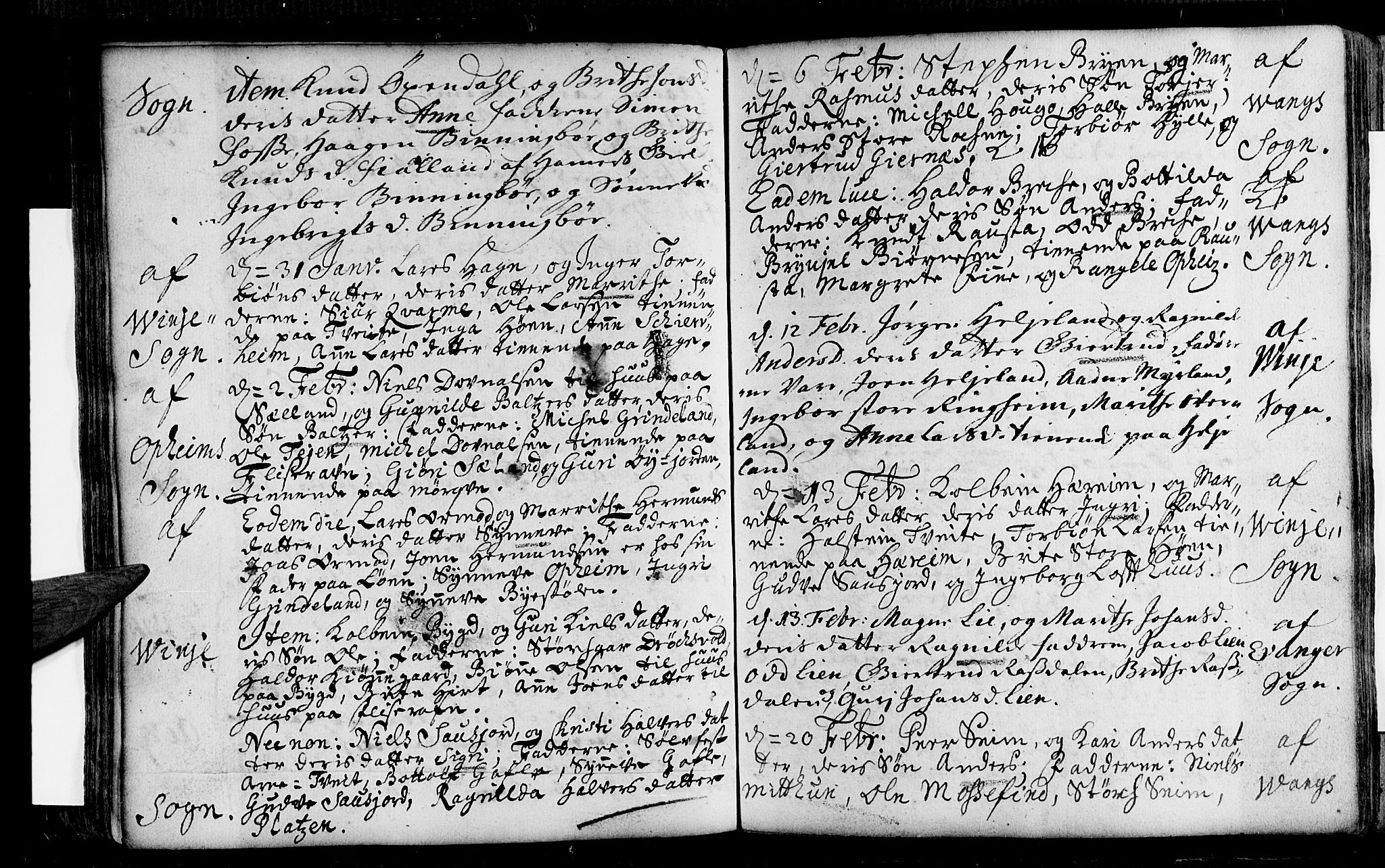 Voss sokneprestembete, SAB/A-79001/H/Haa: Parish register (official) no. A 1, 1711-1721