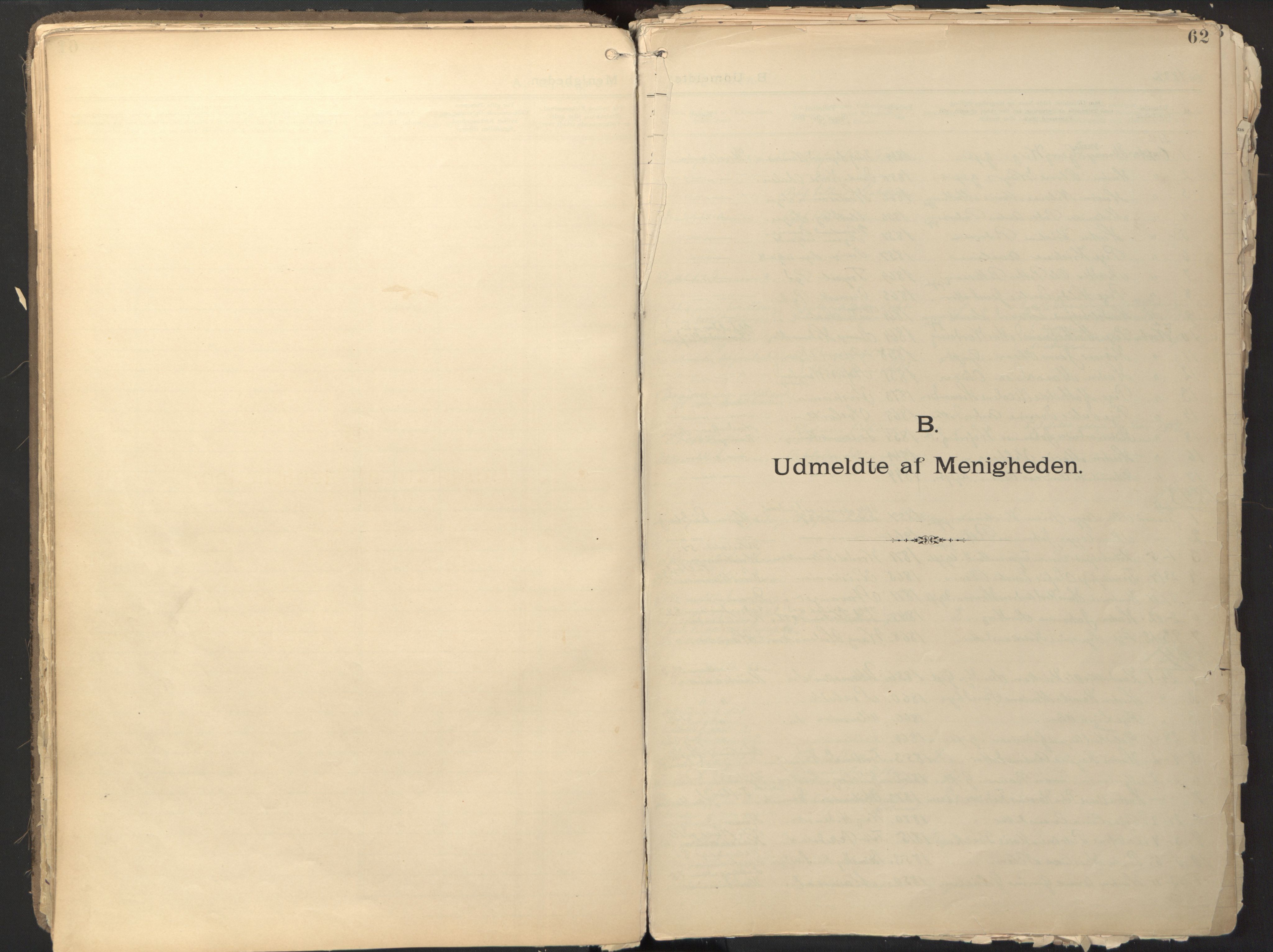 Den evangelisk-lutherske frikirke østre menighet, Oslo, SAO/PAO-0245/F/L0002: Dissenter register no. 2, 1892-1936, p. 62