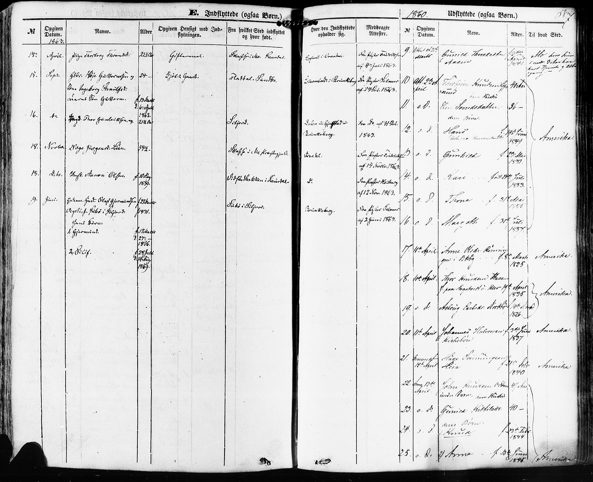 Kviteseid kirkebøker, AV/SAKO-A-276/F/Fa/L0007: Parish register (official) no. I 7, 1859-1881, p. 587