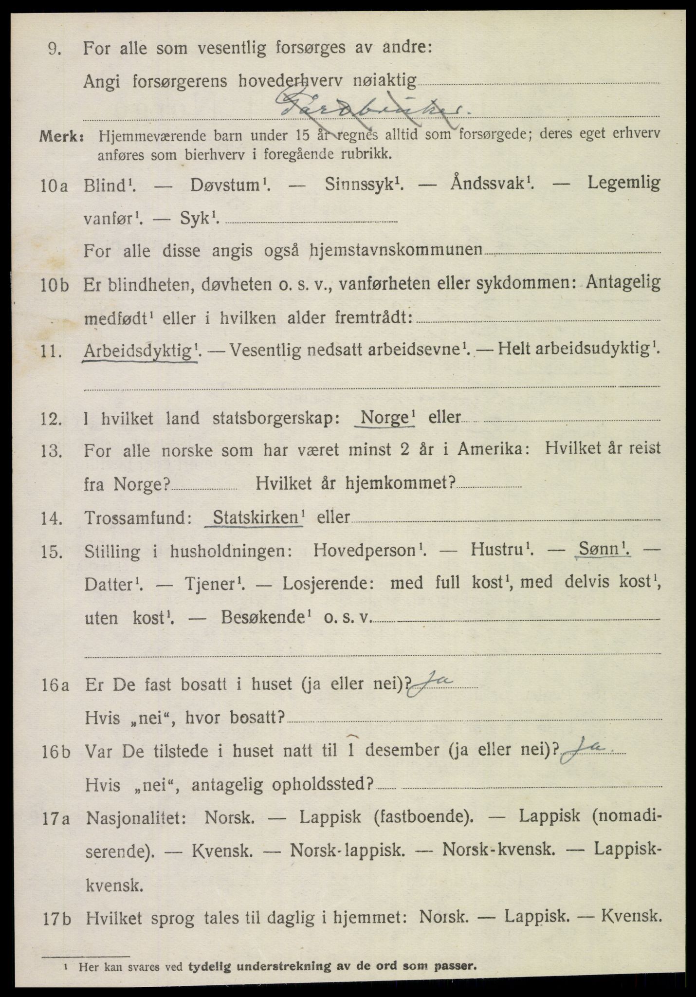 SAT, 1920 census for Leksvik, 1920, p. 6379
