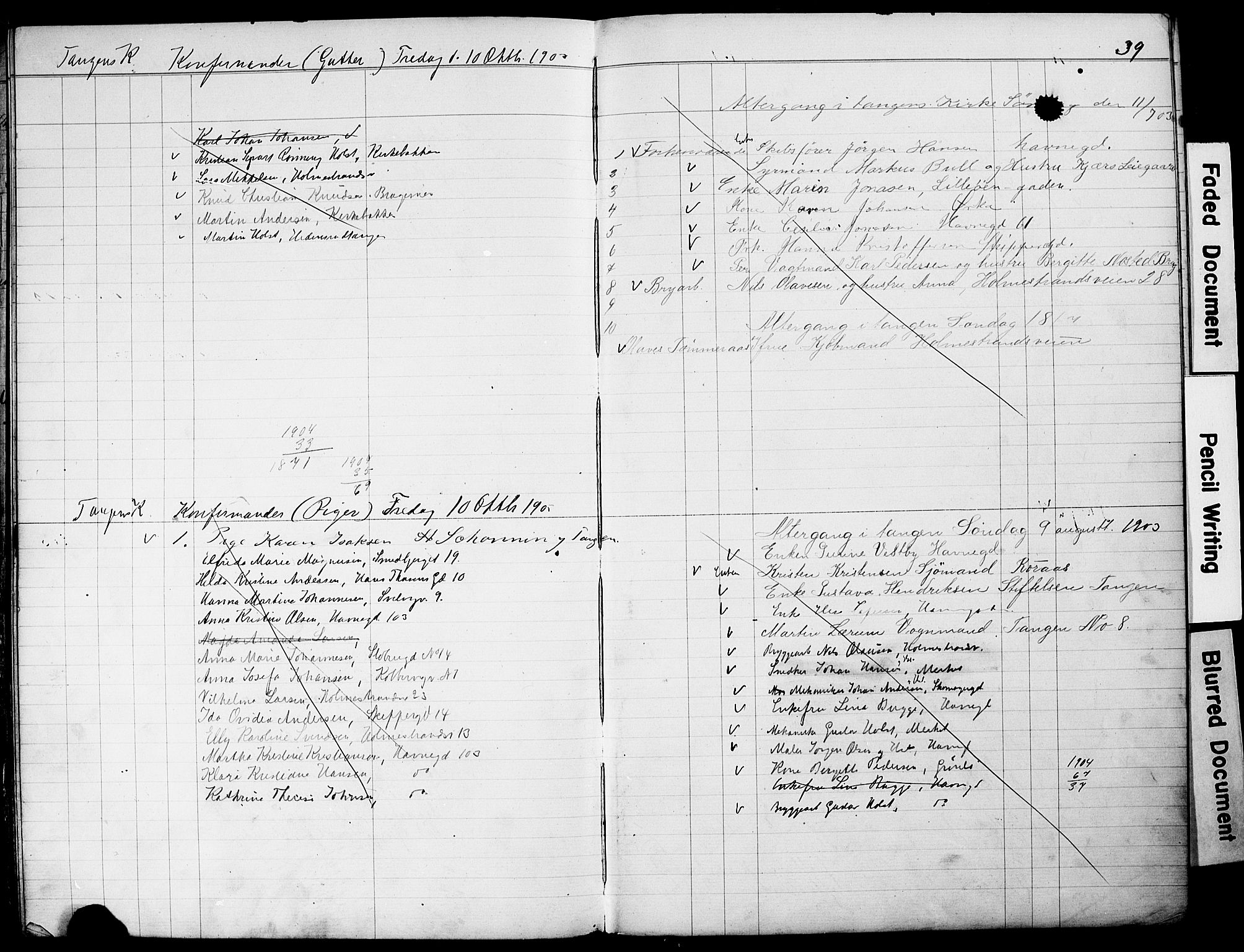 Strømsø kirkebøker, SAKO/A-246/Y/Yb/L0001: Parish register draft no. II 1, 1896-1904, p. 39