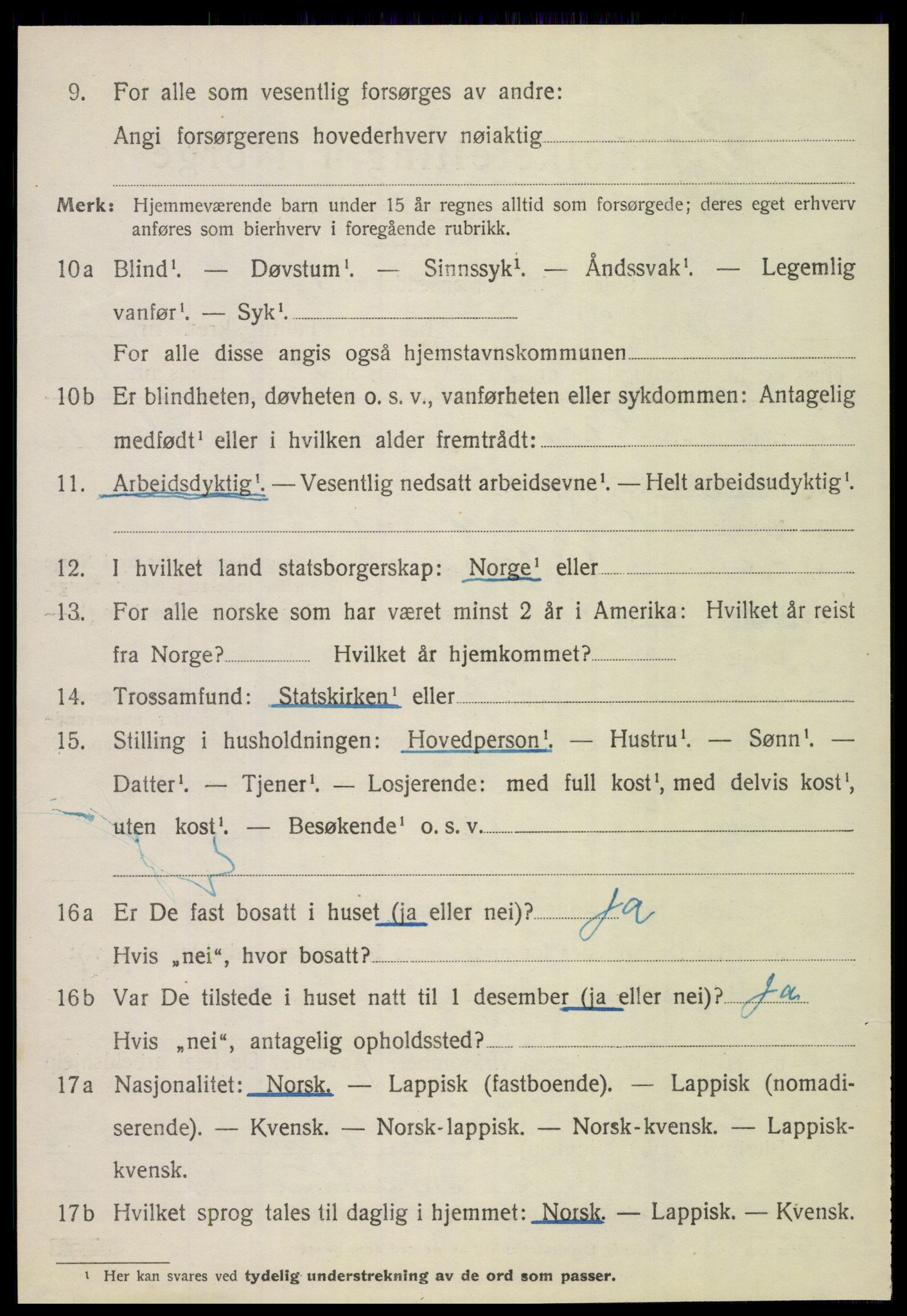 SAT, 1920 census for Gildeskål, 1920, p. 7227