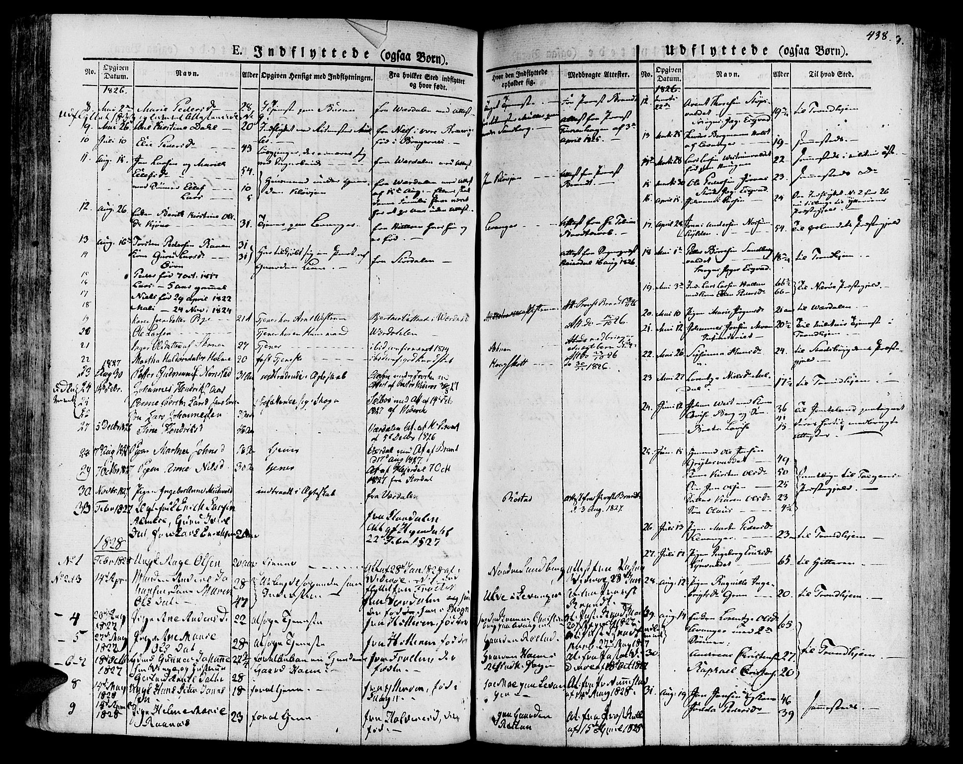 Ministerialprotokoller, klokkerbøker og fødselsregistre - Nord-Trøndelag, SAT/A-1458/717/L0152: Parish register (official) no. 717A05 /1, 1825-1836, p. 438