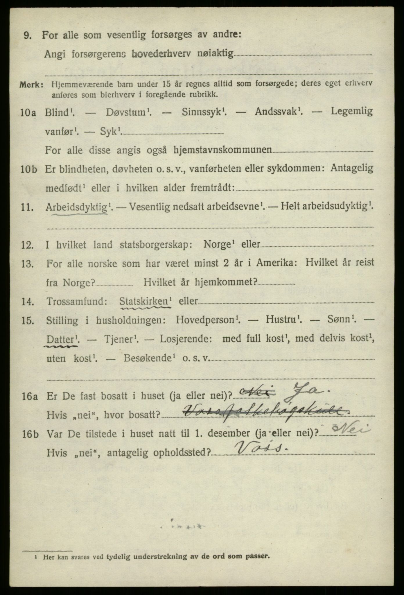 SAB, 1920 census for Stryn, 1920, p. 1305