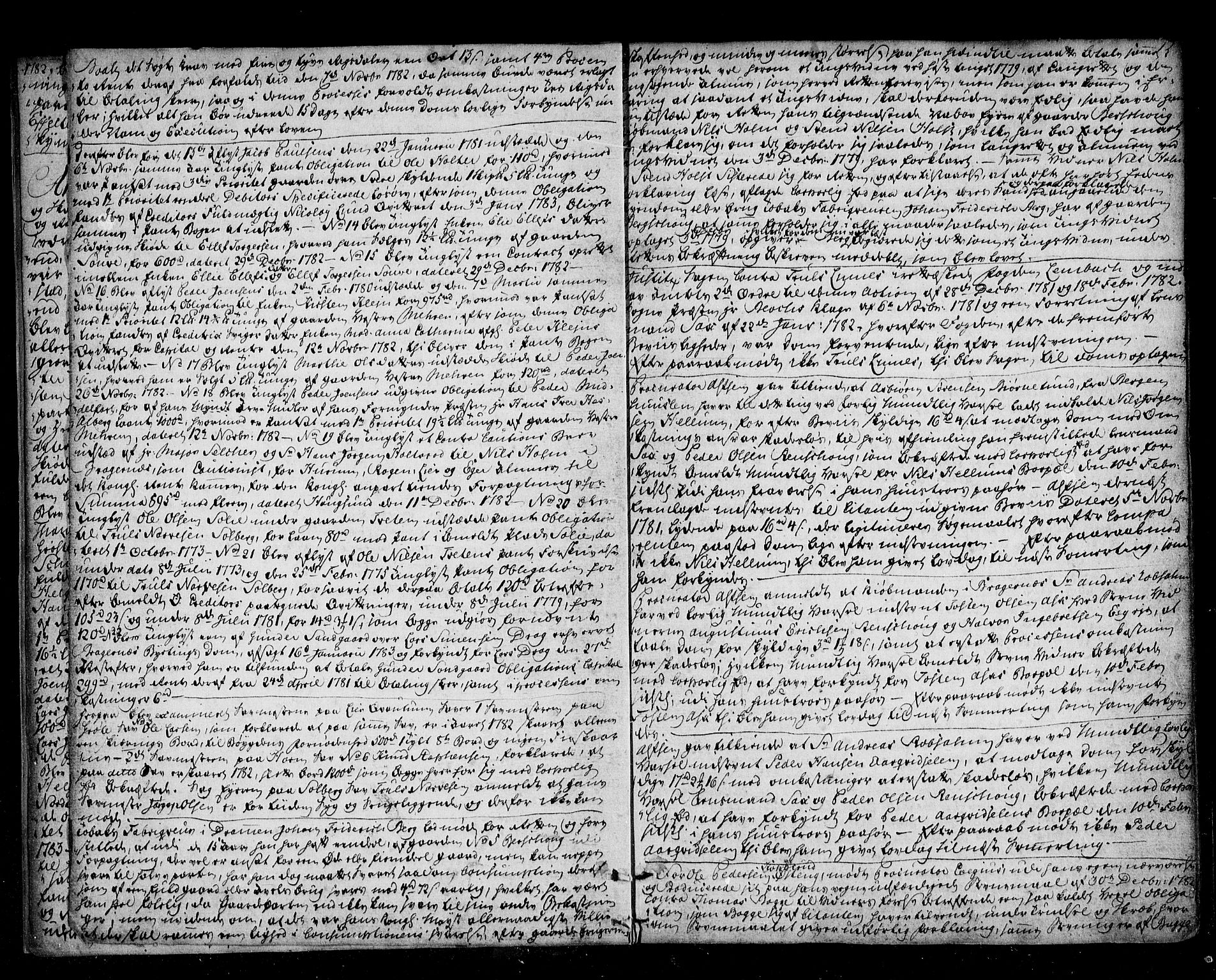 Lier, Røyken og Hurum sorenskriveri, AV/SAKO-A-89/F/Fa/L0058: Tingbok, 1782-1788, p. 12