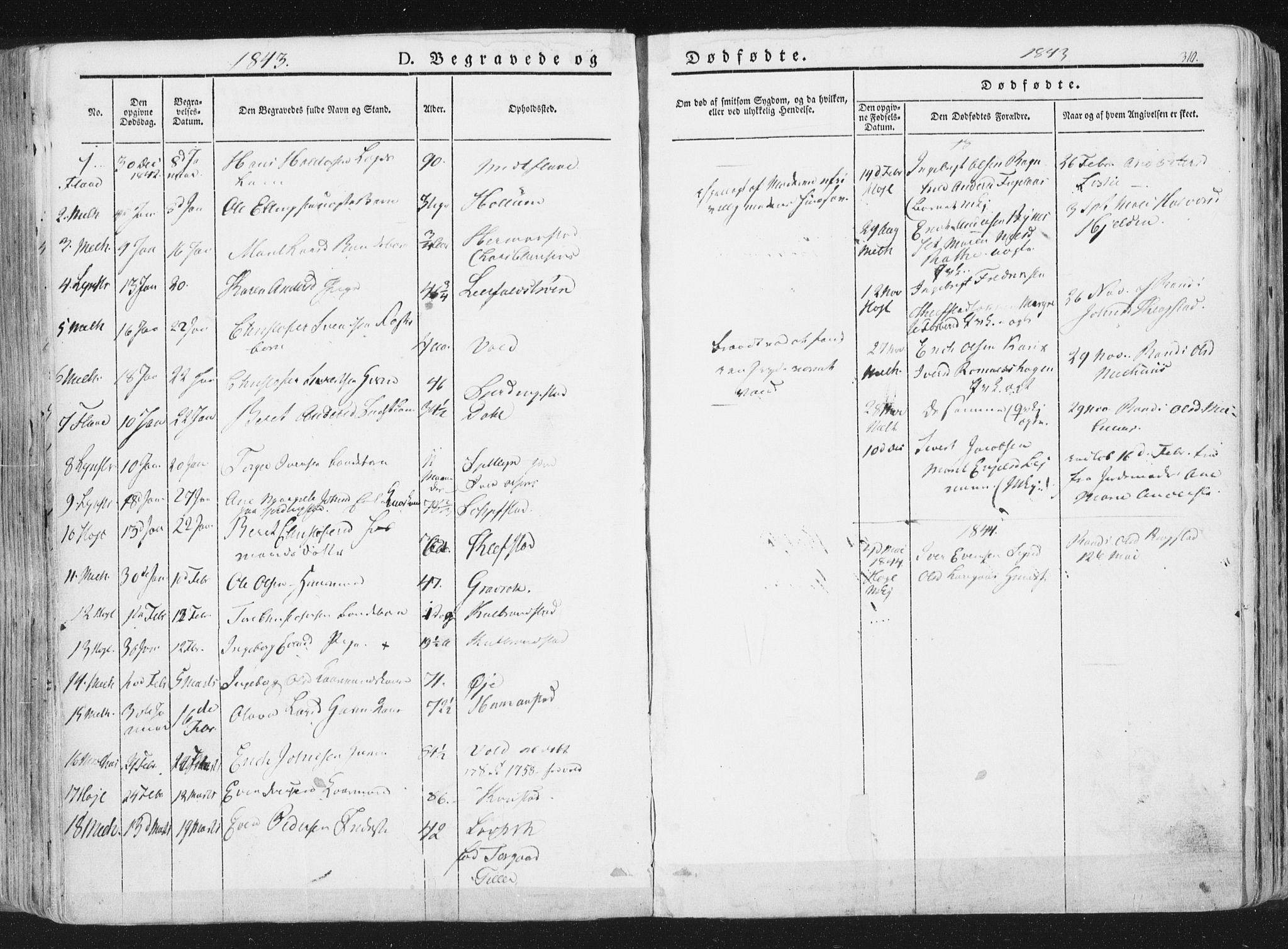 Ministerialprotokoller, klokkerbøker og fødselsregistre - Sør-Trøndelag, SAT/A-1456/691/L1074: Parish register (official) no. 691A06, 1842-1852, p. 310